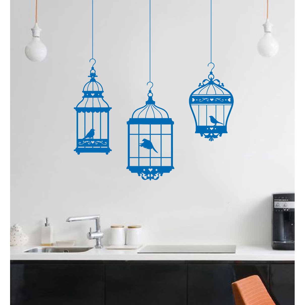 The Decal Guru Pretty Bird Cages Wall Decal Wayfair