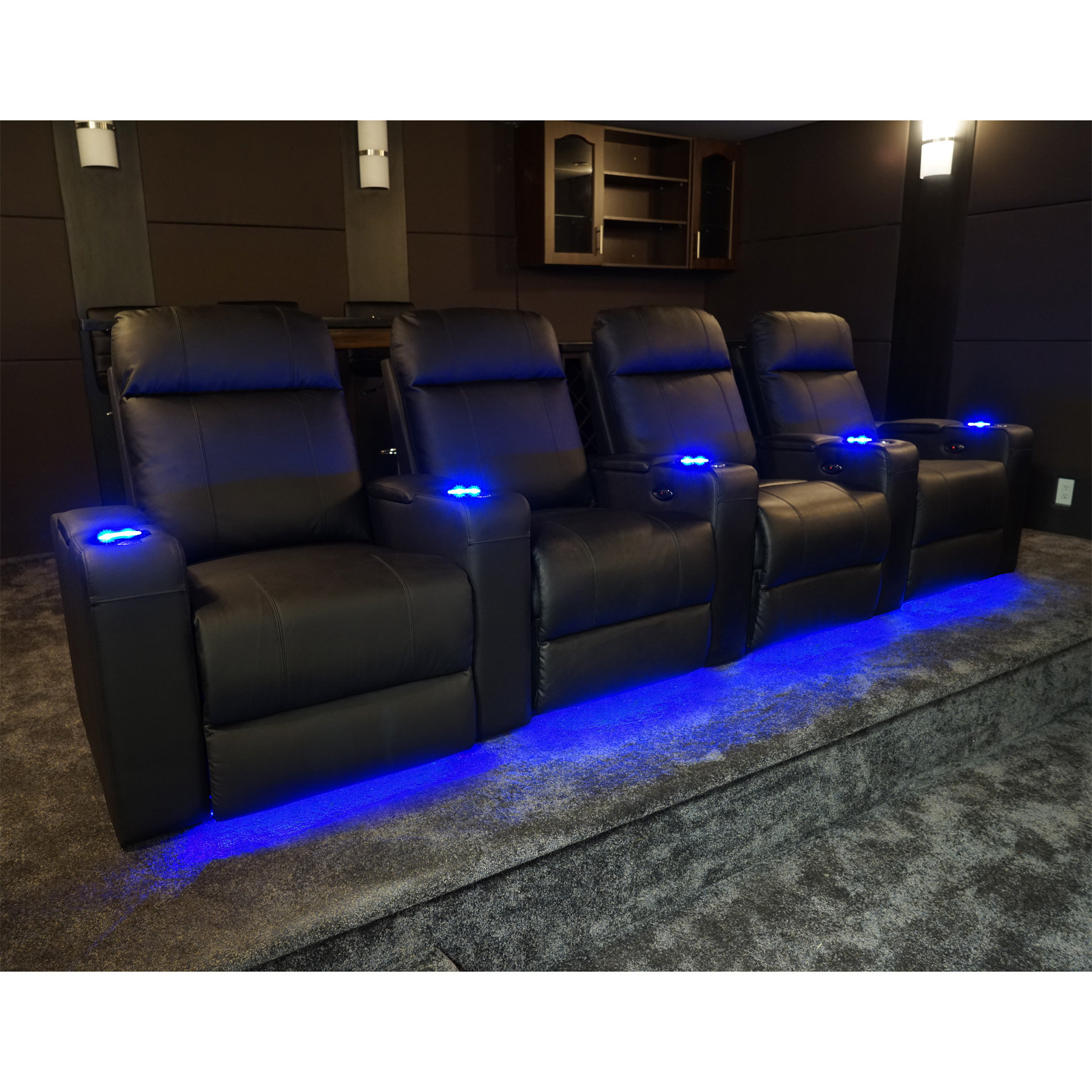 Theater One Seating Andromeda Home Theatre Power Recliner (Row of 4 ...