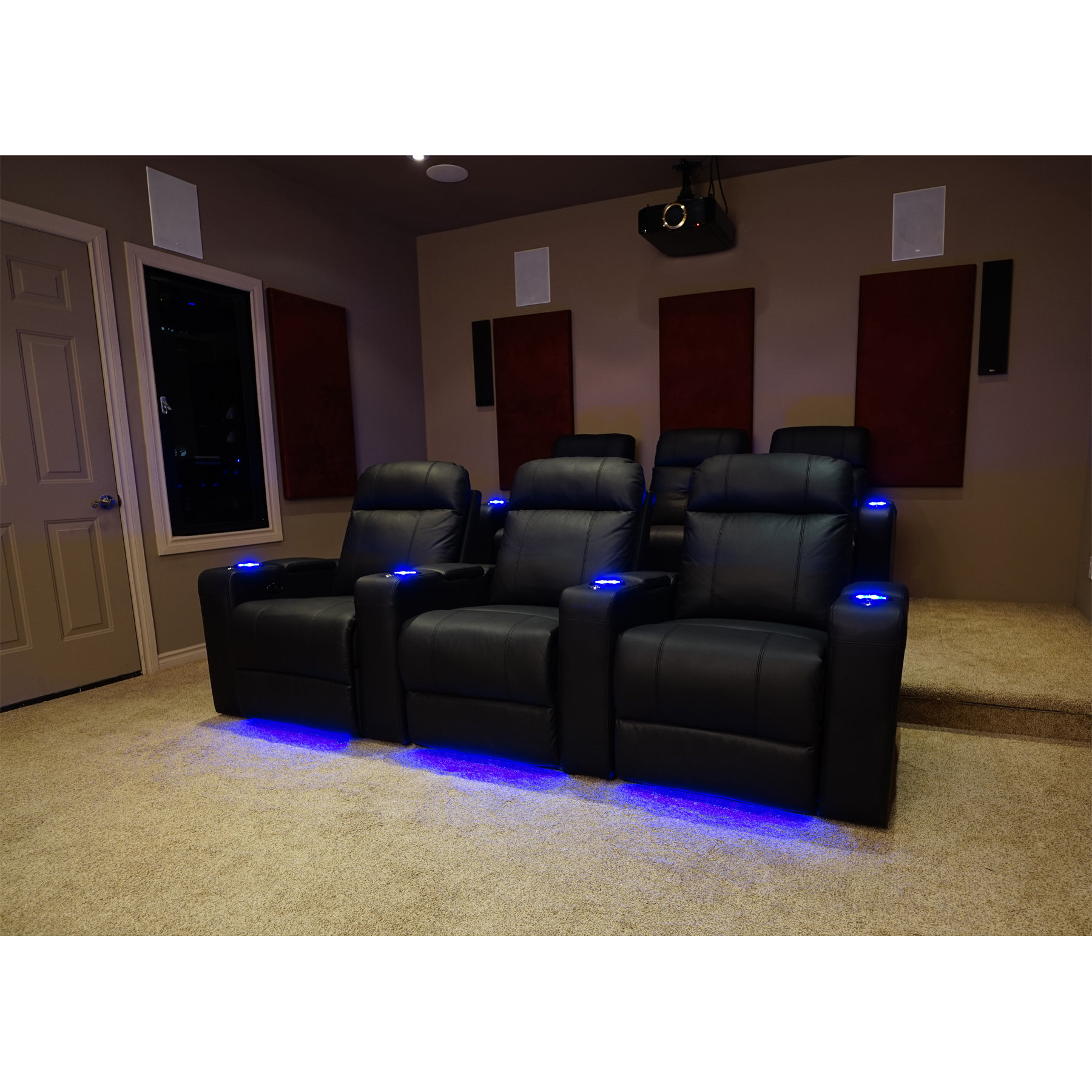 Theater One Seating Andromeda Home Theatre Power Recliner (Row of 4 ...