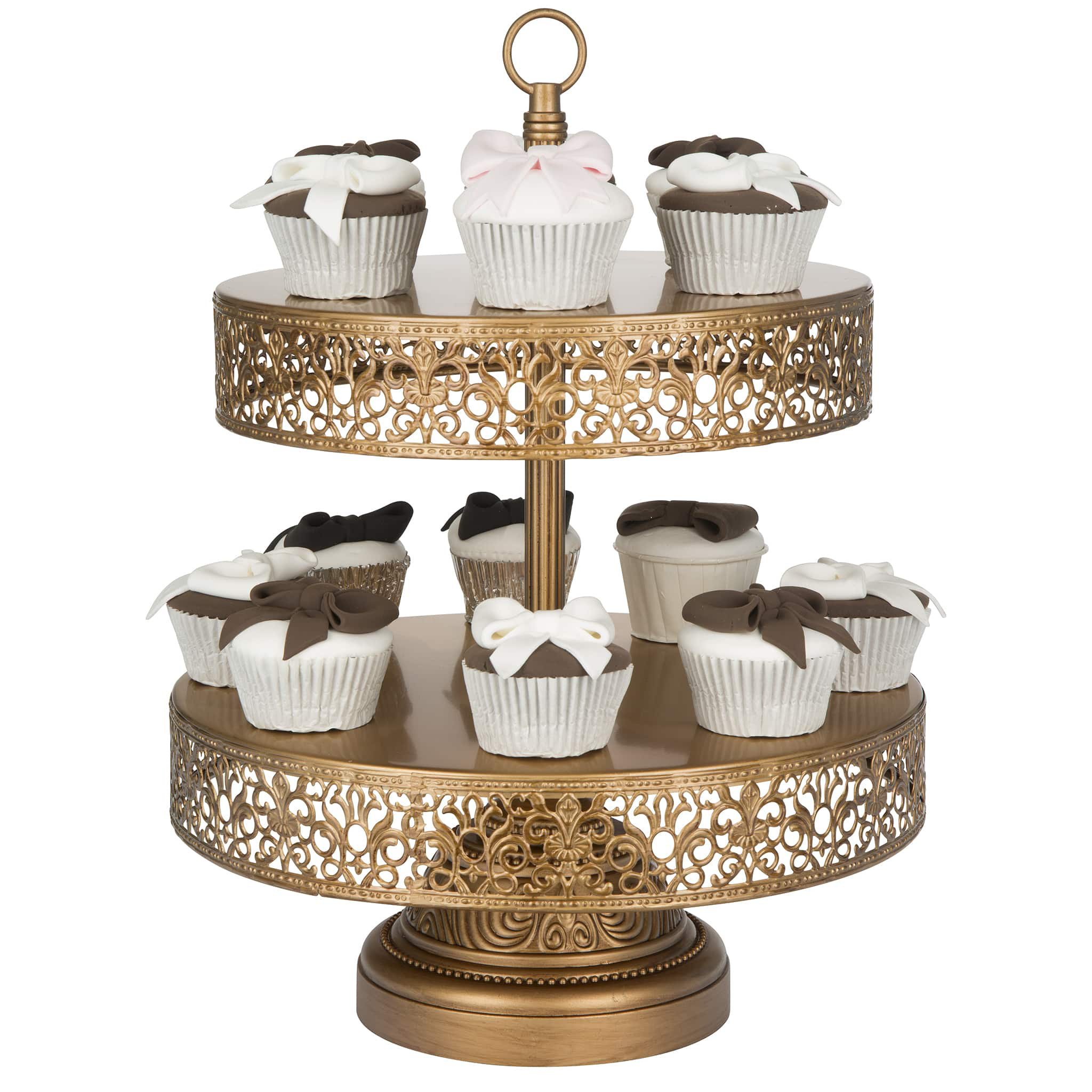 AmalfiDecor Victoria 2 Tier Metal Cupcake Stand & Reviews Wayfair