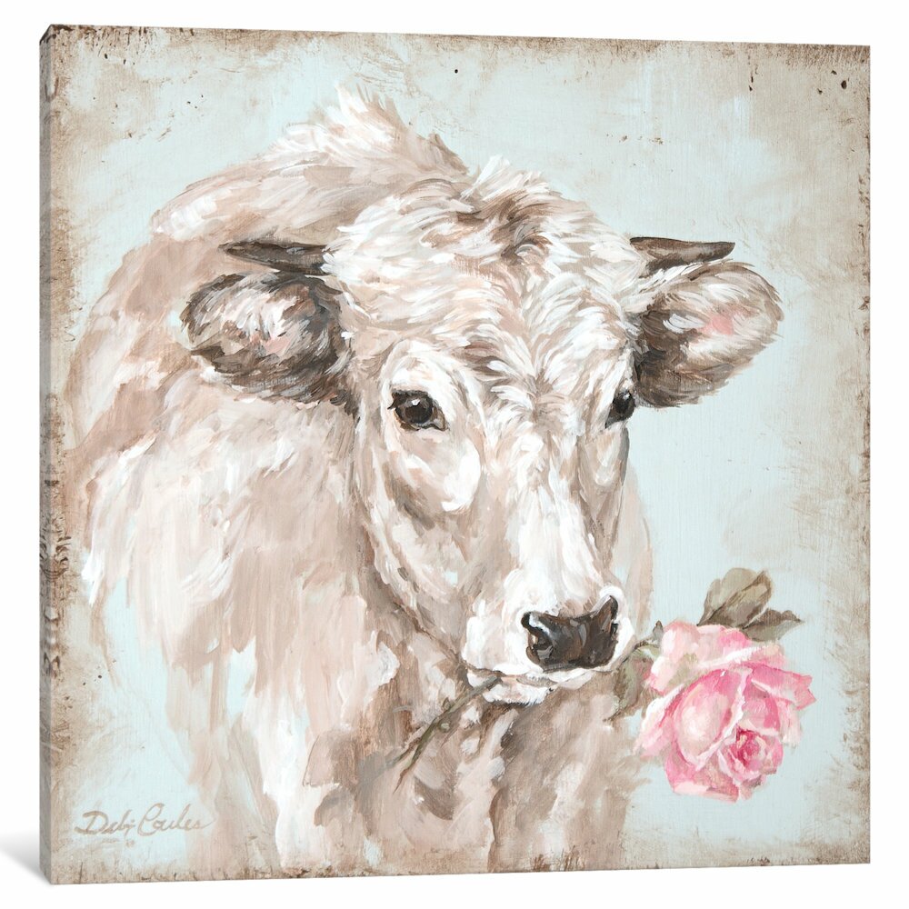 Laurel Foundry Modern Farmhouse French Farmhouse Series: Cow with Rose ...