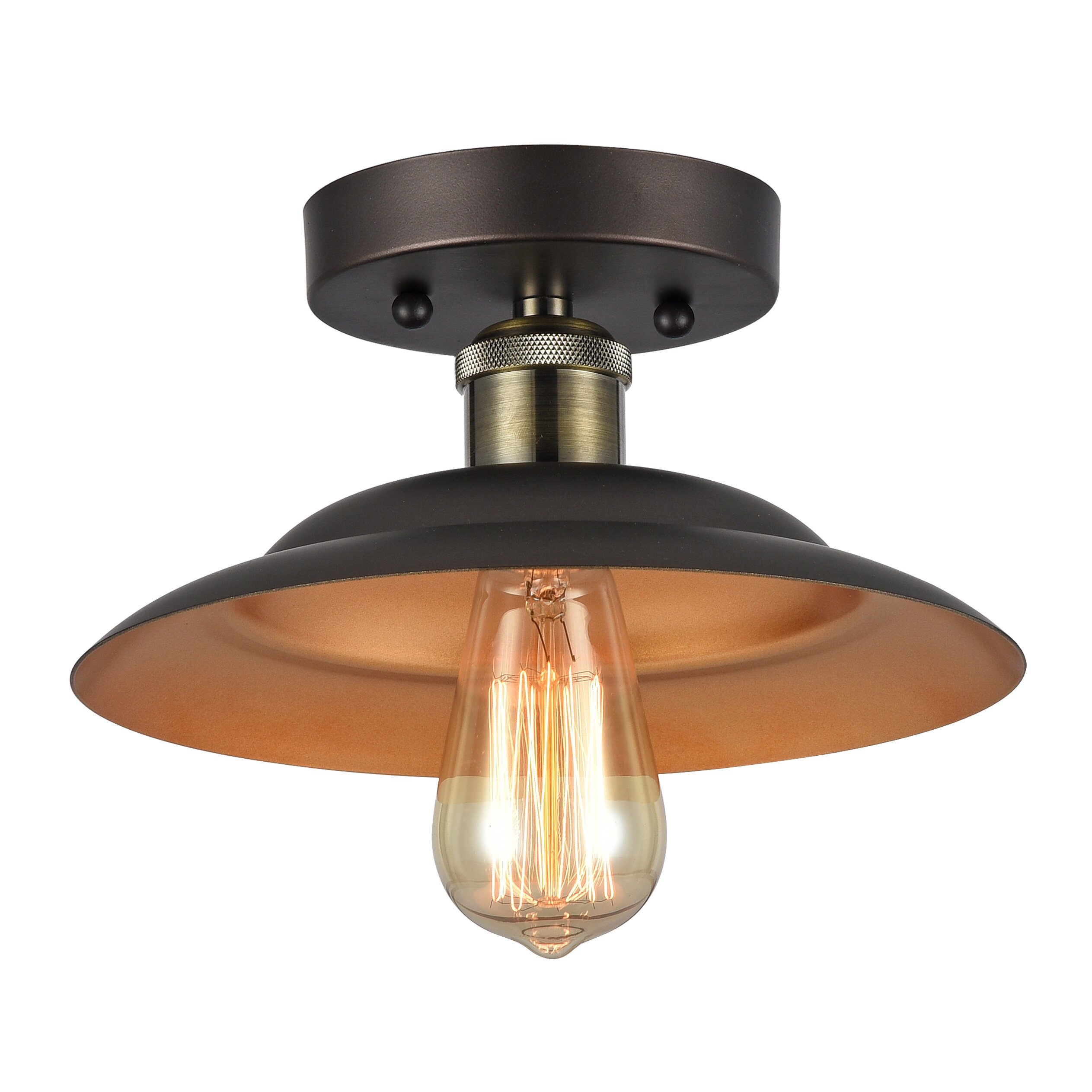 Laurel Foundry Modern Farmhouse Bouvet 1 Light Semi-Flush Mount | Wayfair