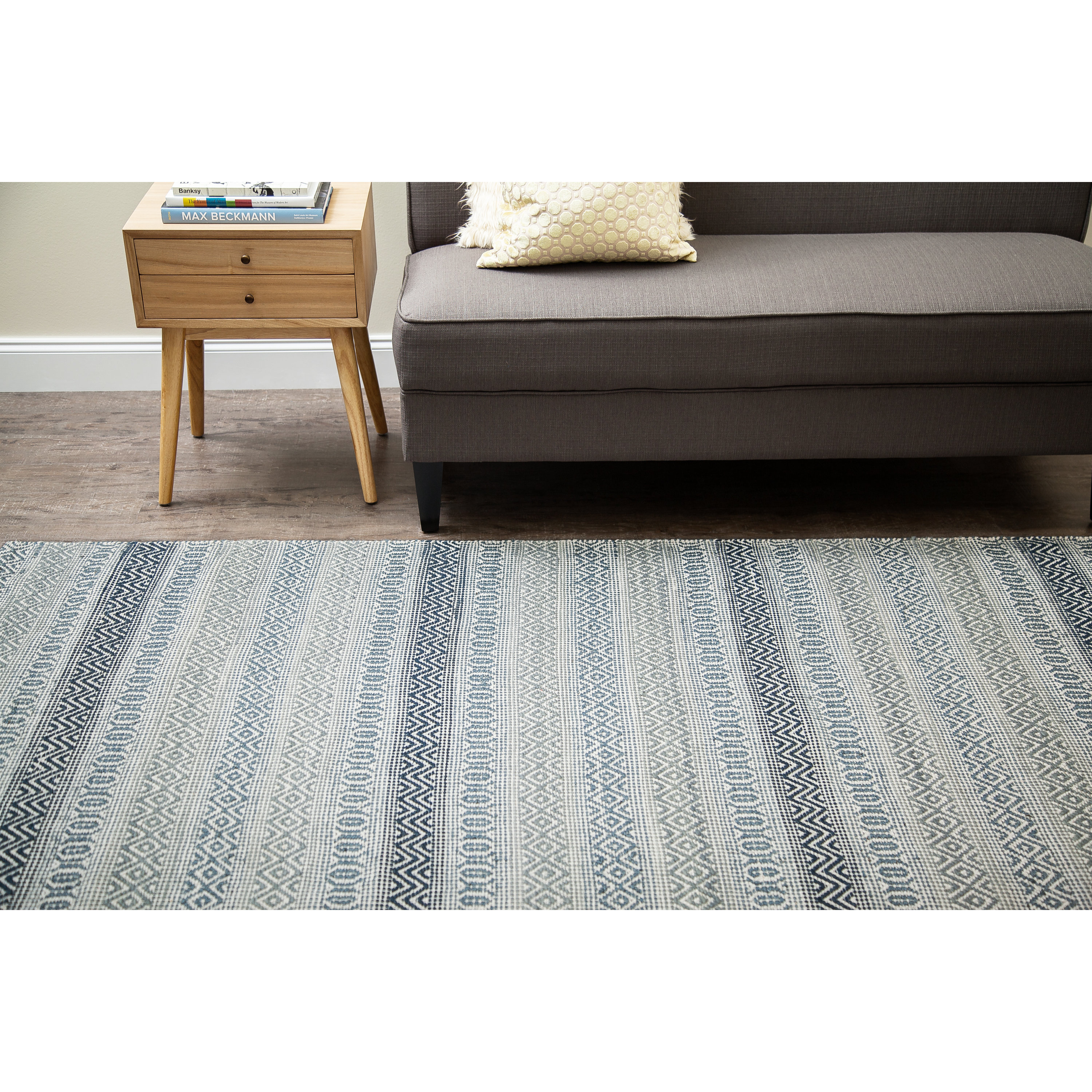 Laurel Foundry Modern Farmhouse Dora HandWoven Blue/Ivory Area Rug