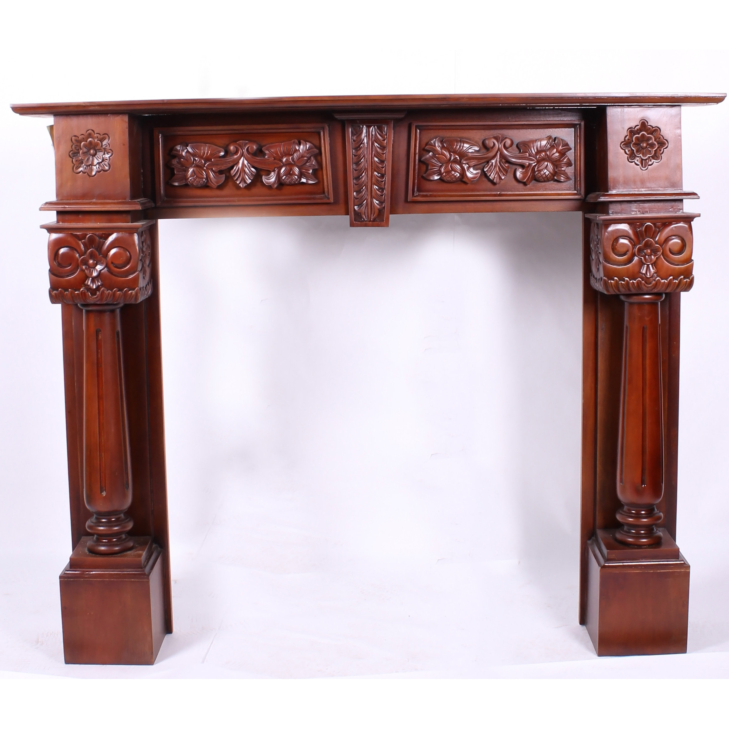 AmericasBestFurniture Fireplace Column Surround mantel Wayfair