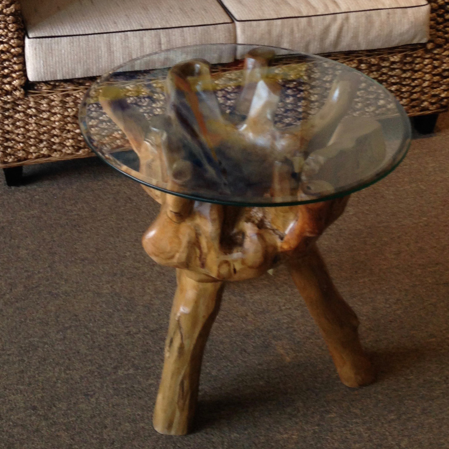 ChicTeak Teak Root End Table Wayfair