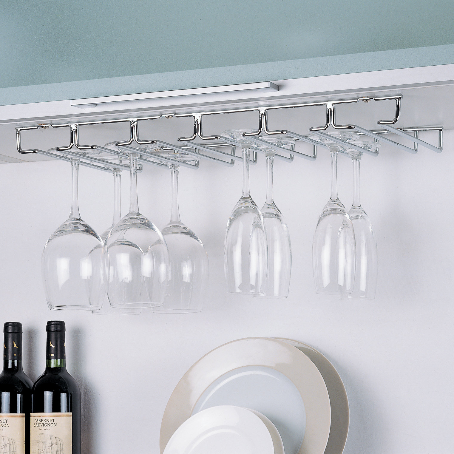 OIA Shelf Hanging Wine Glass Rack & Reviews Wayfair