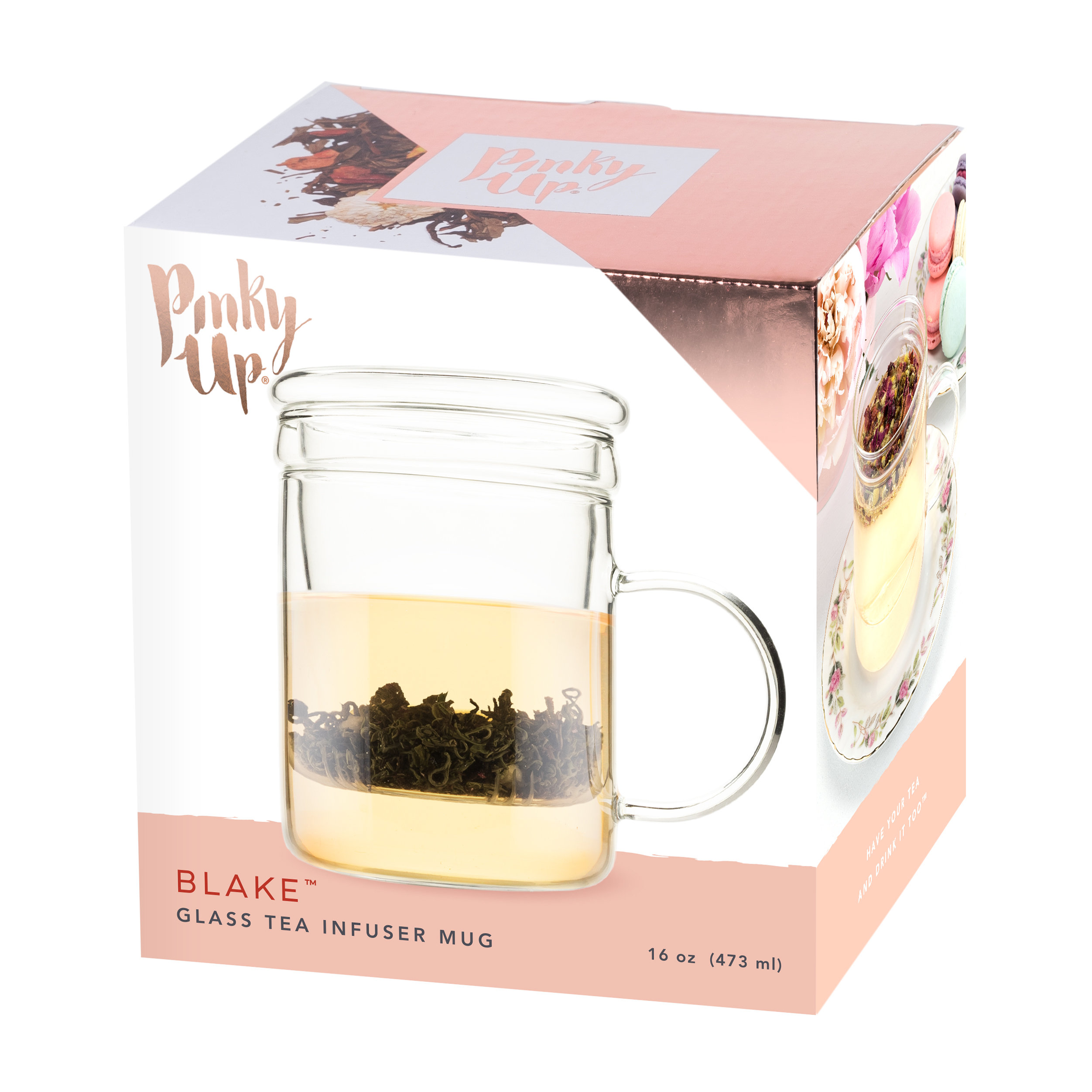Pinky Up Blake Glass Tea Infuser Mug Wayfair
