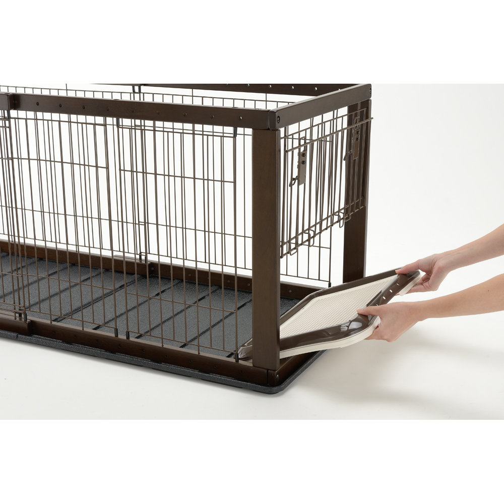 Richell Expandable Pet Crate with Floor Tray & Reviews Wayfair