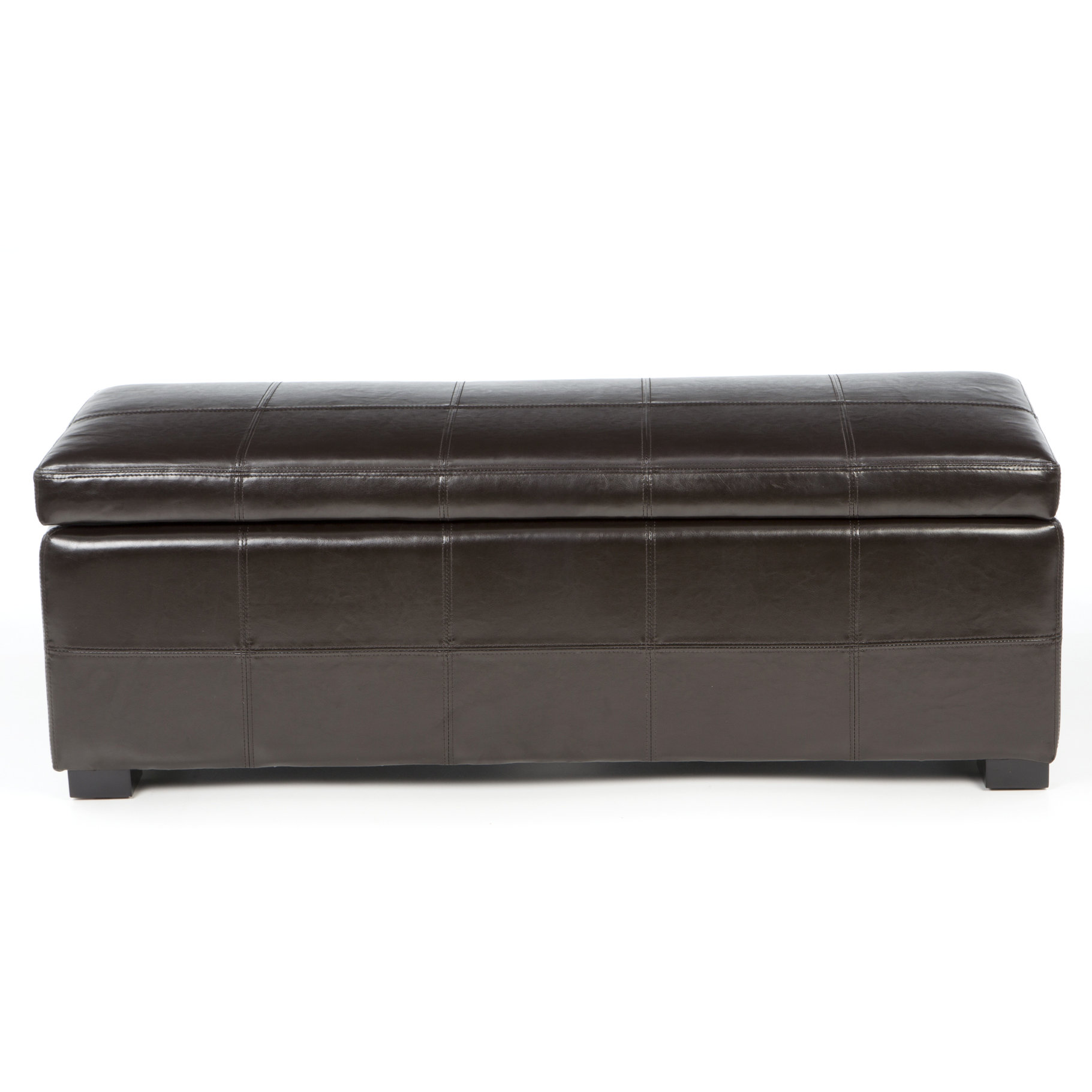 Safavieh Madison Leather Entryway Storage Ottoman & Reviews Wayfair