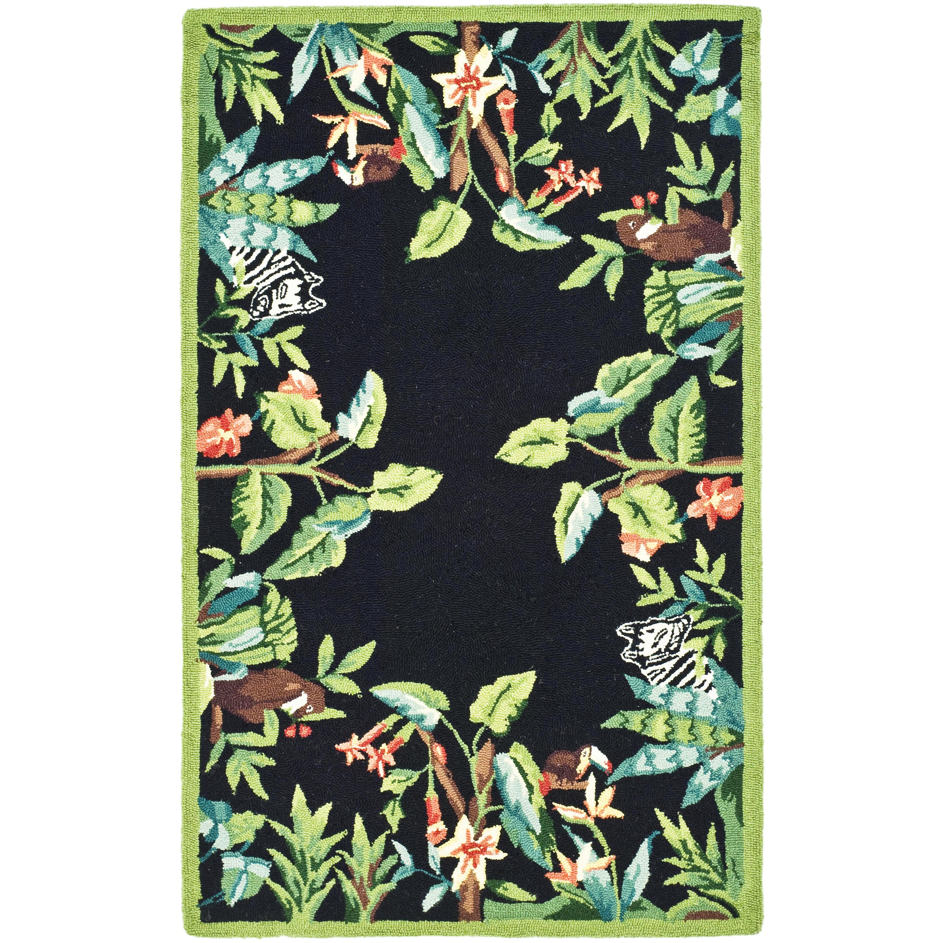 Safavieh Chelsea Black / Green Novelty Area Rug & Reviews | Wayfair