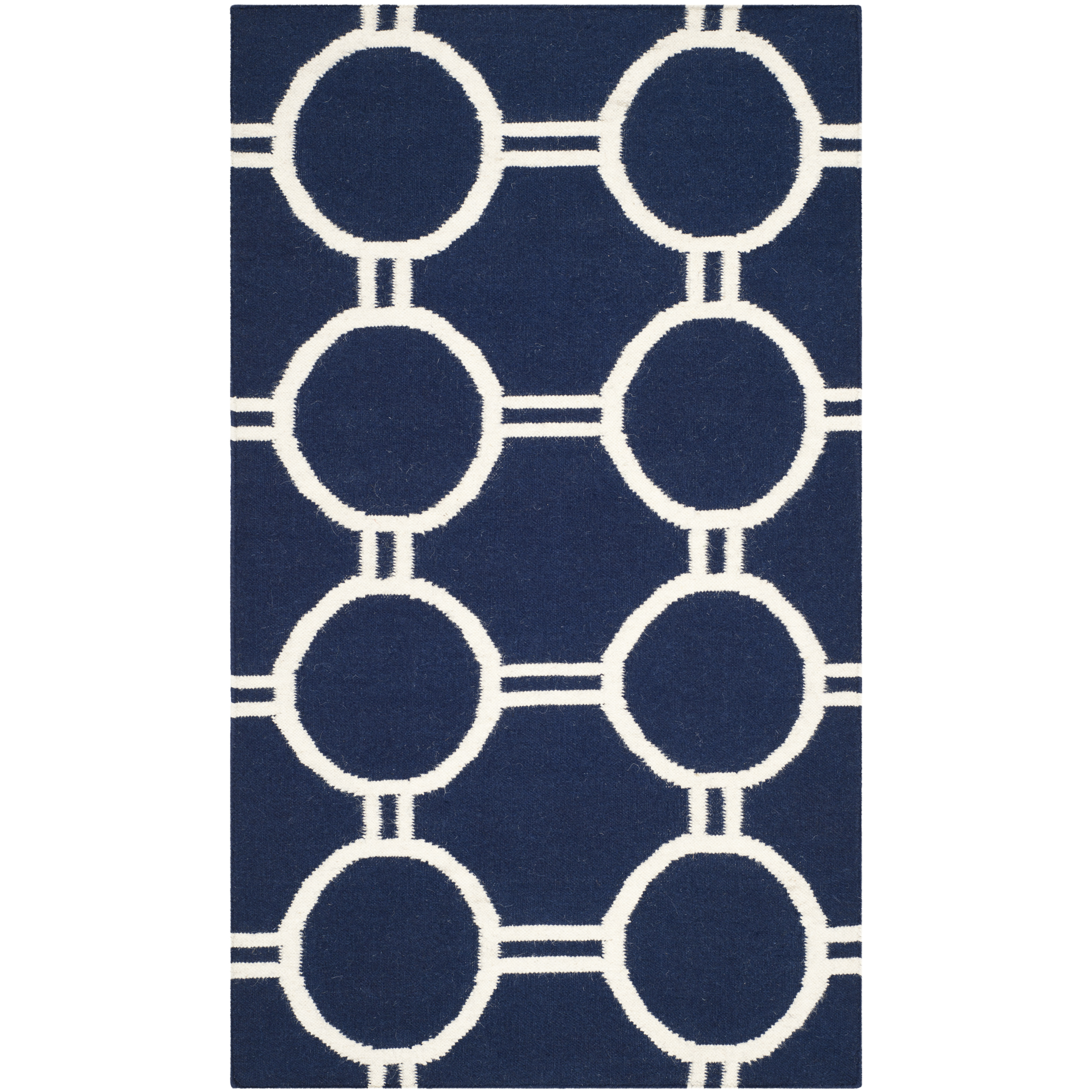 Safavieh Dhurries Navy/White Area Rug & Reviews Wayfair