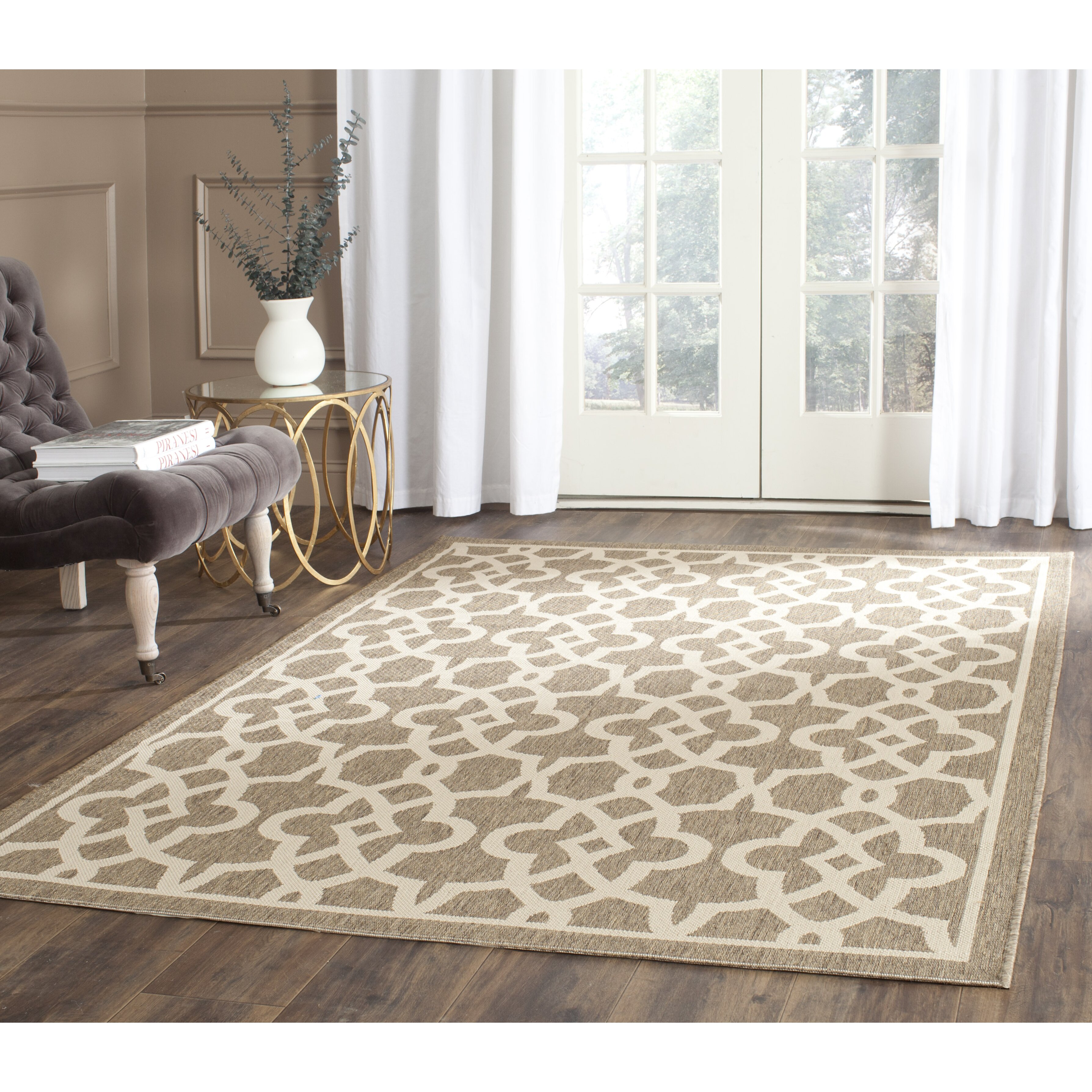 Safavieh Courtyard Mocha/Beige Area Rug & Reviews | Wayfair