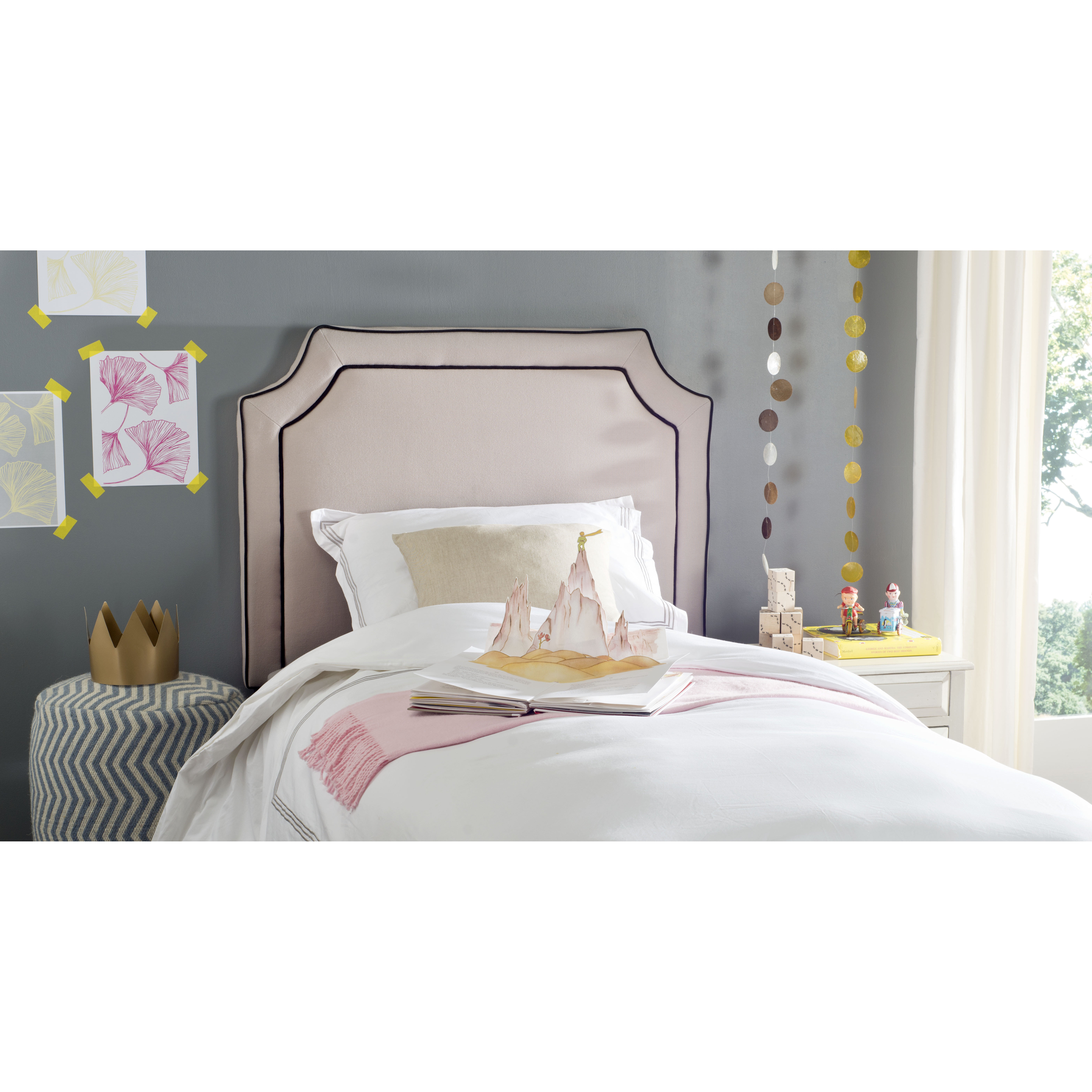 Safavieh Dane Twin Upholstered Headboard & Reviews Wayfair