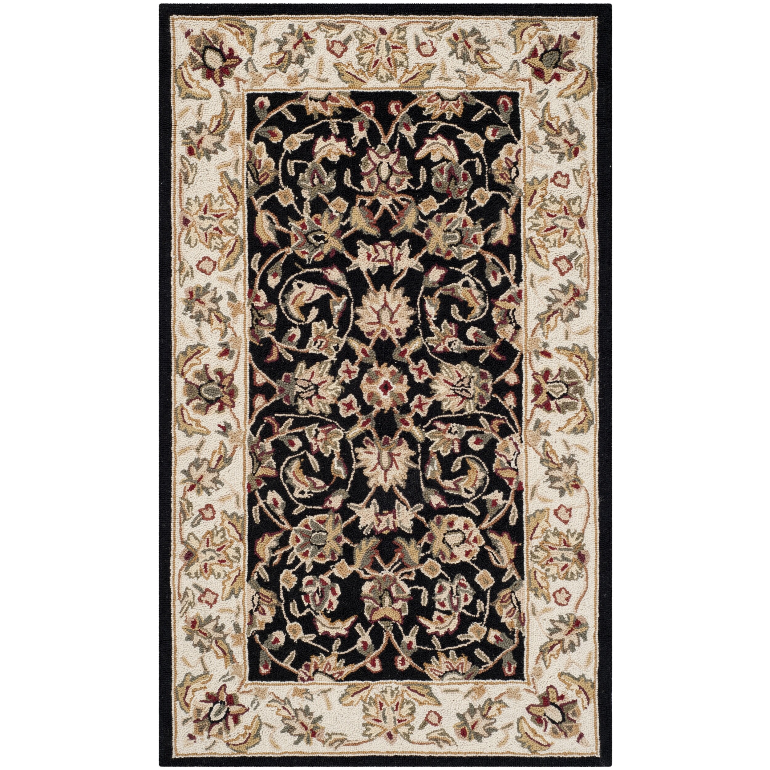 Safavieh Chelsea Black / Ivory Area Rug & Reviews Wayfair