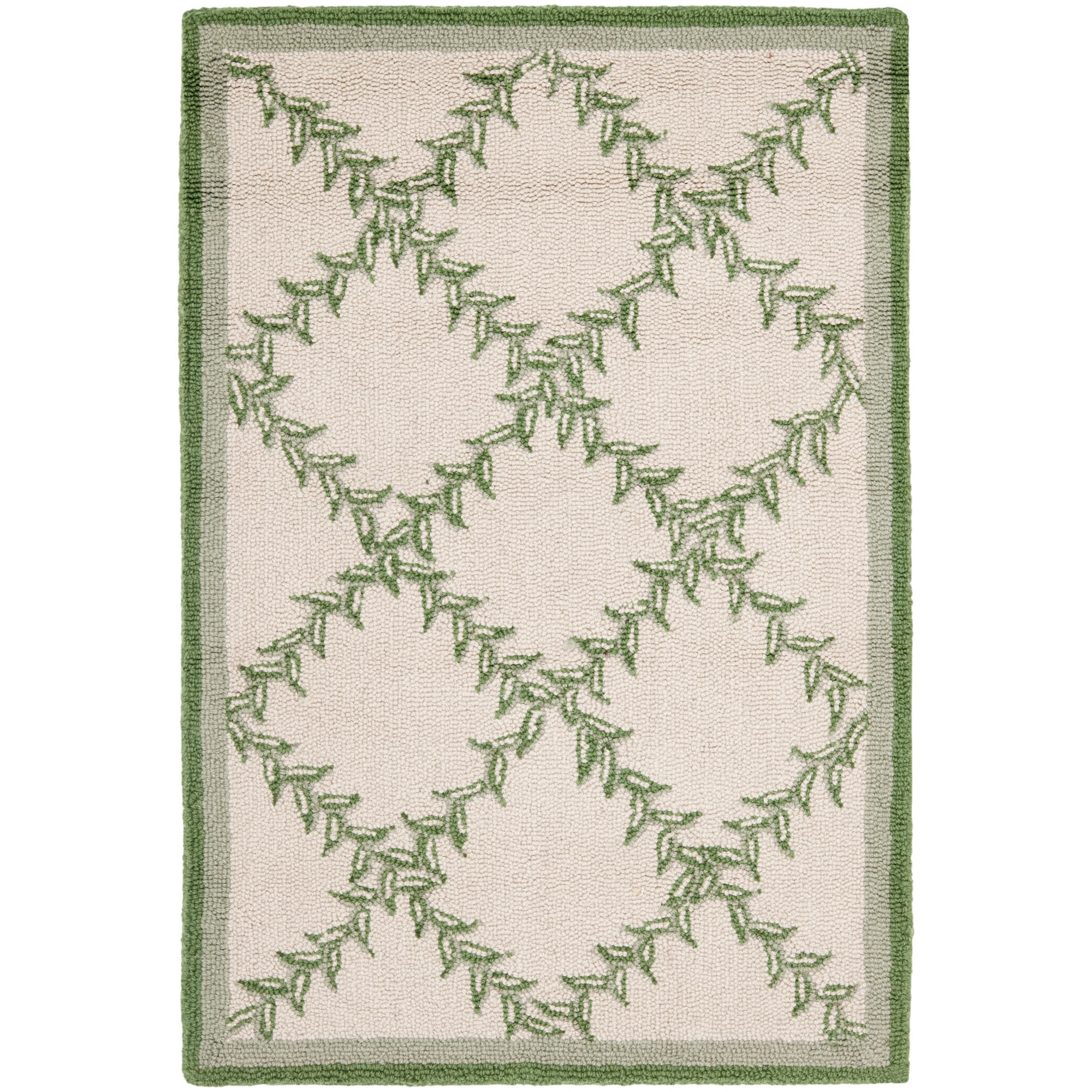 Safavieh Chelsea Ivory & Light Green Wilton Trellis Area Rug & Reviews