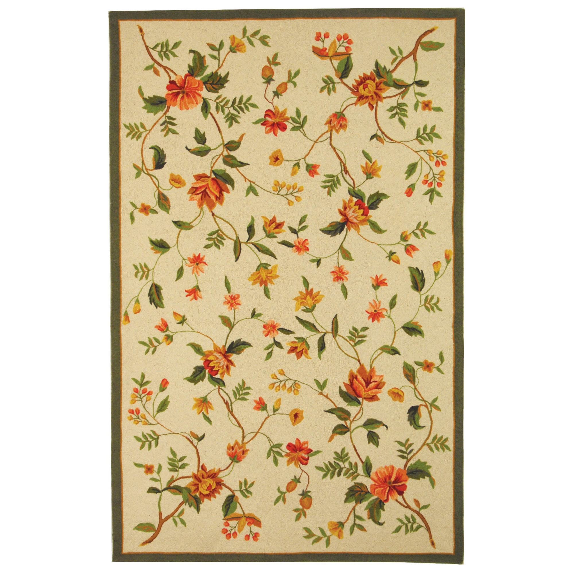 Safavieh Chelsea All Over Beige Floral Rug & Reviews Wayfair