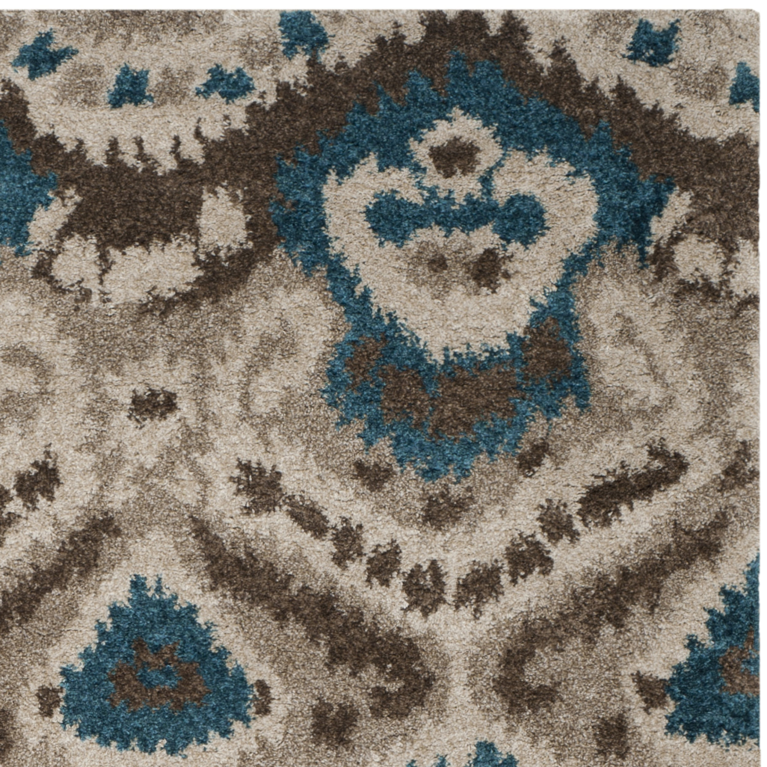 Safavieh Tibetan Brown Turquoise Ikat Rug & Reviews