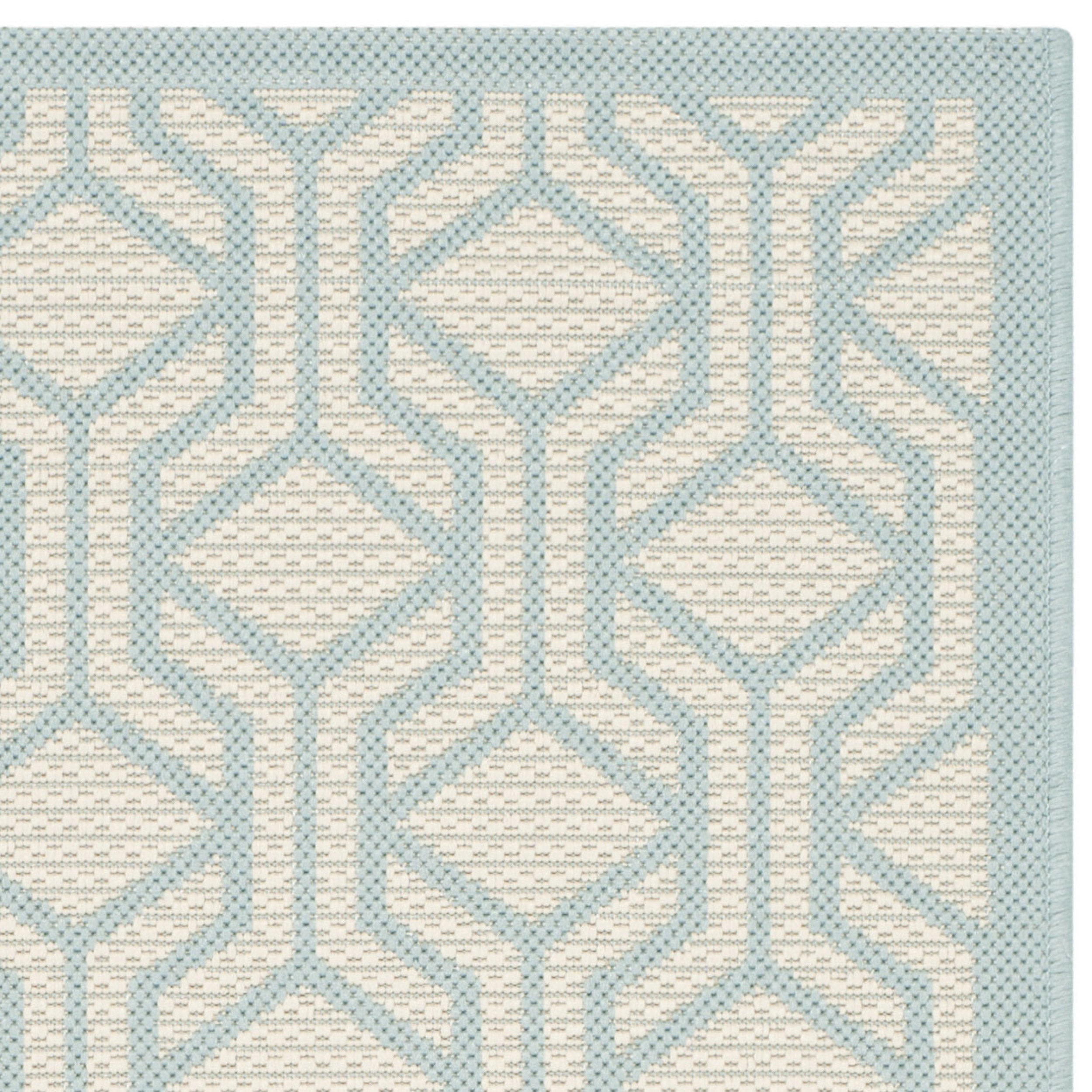 Safavieh Courtyard Beige / Aqua Indoor/Outdoor Rug & Reviews Wayfair