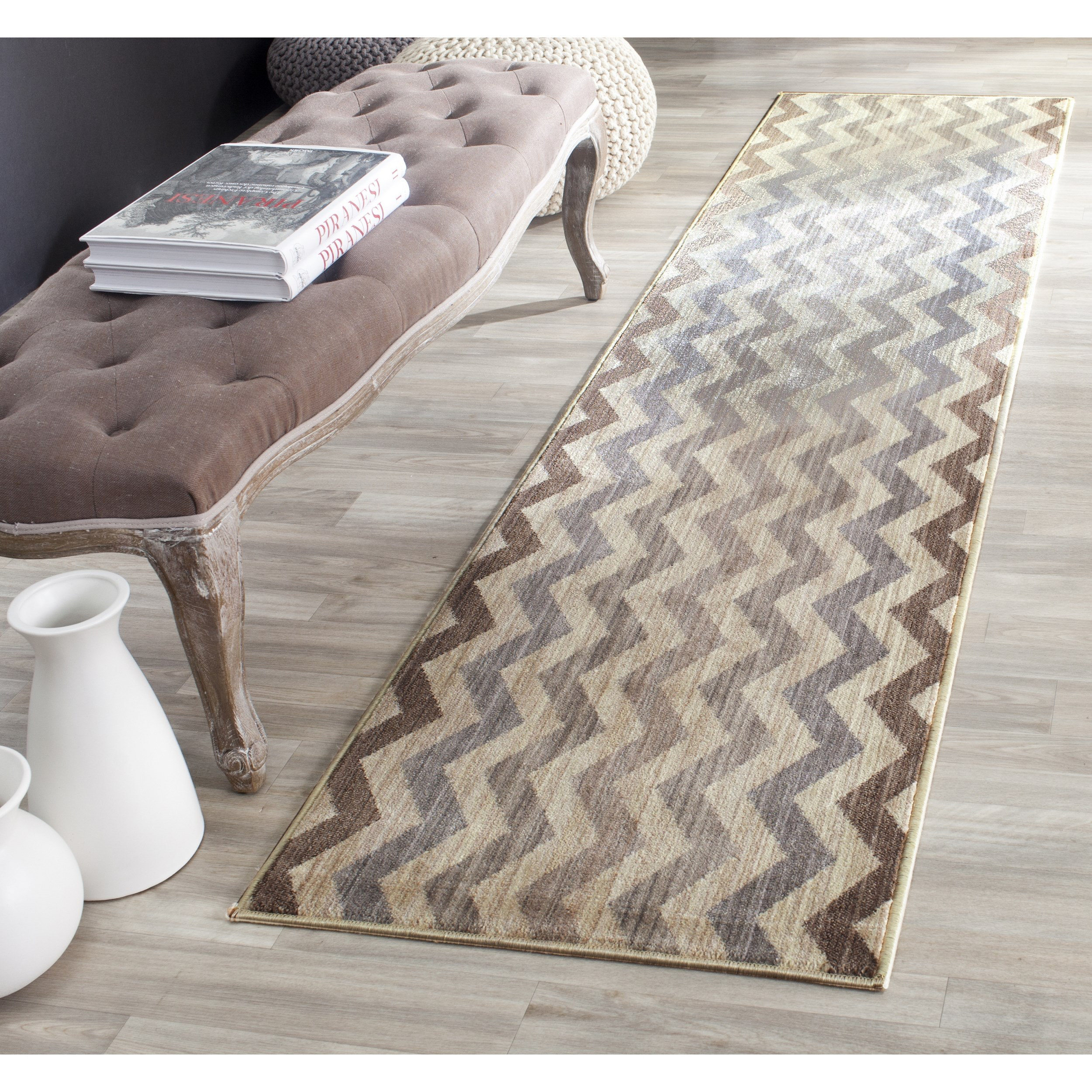 Safavieh Infinity Brown/Grey Chevron Area Rug & Reviews Wayfair