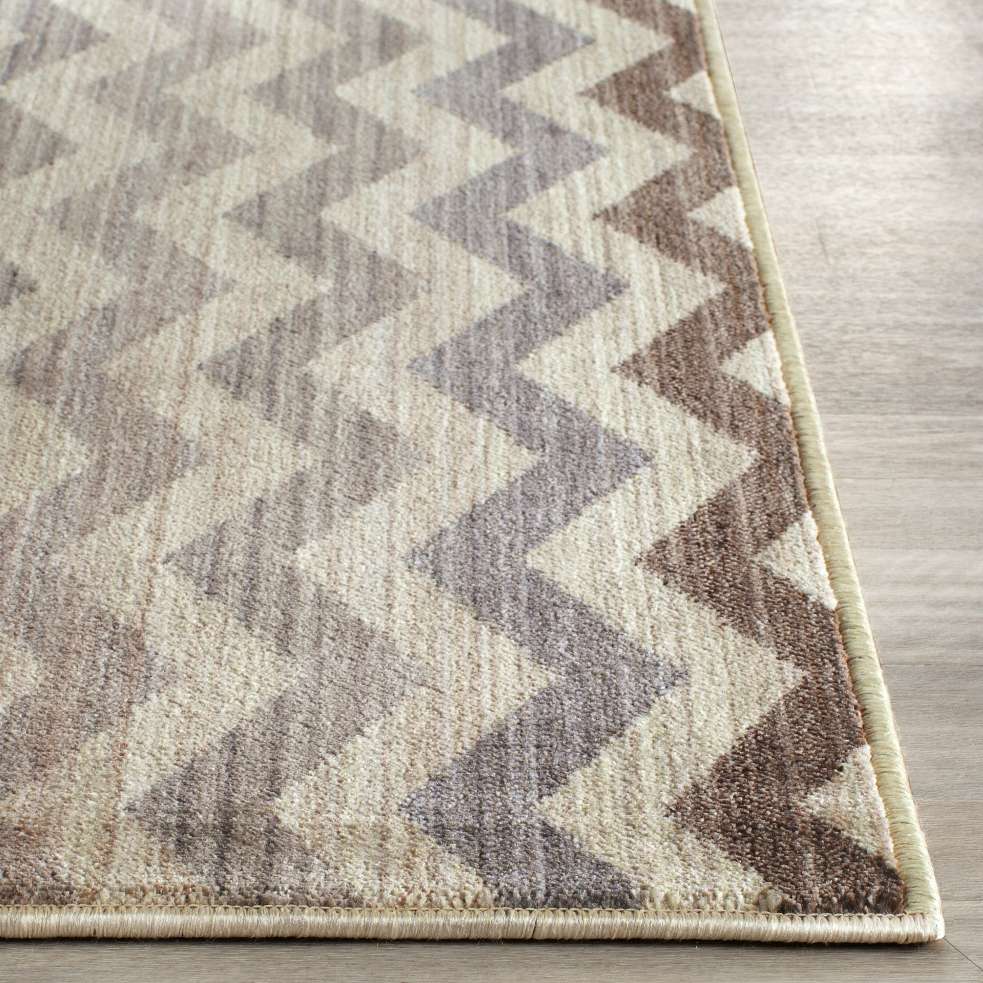 Safavieh Infinity Brown/Grey Chevron Area Rug & Reviews Wayfair