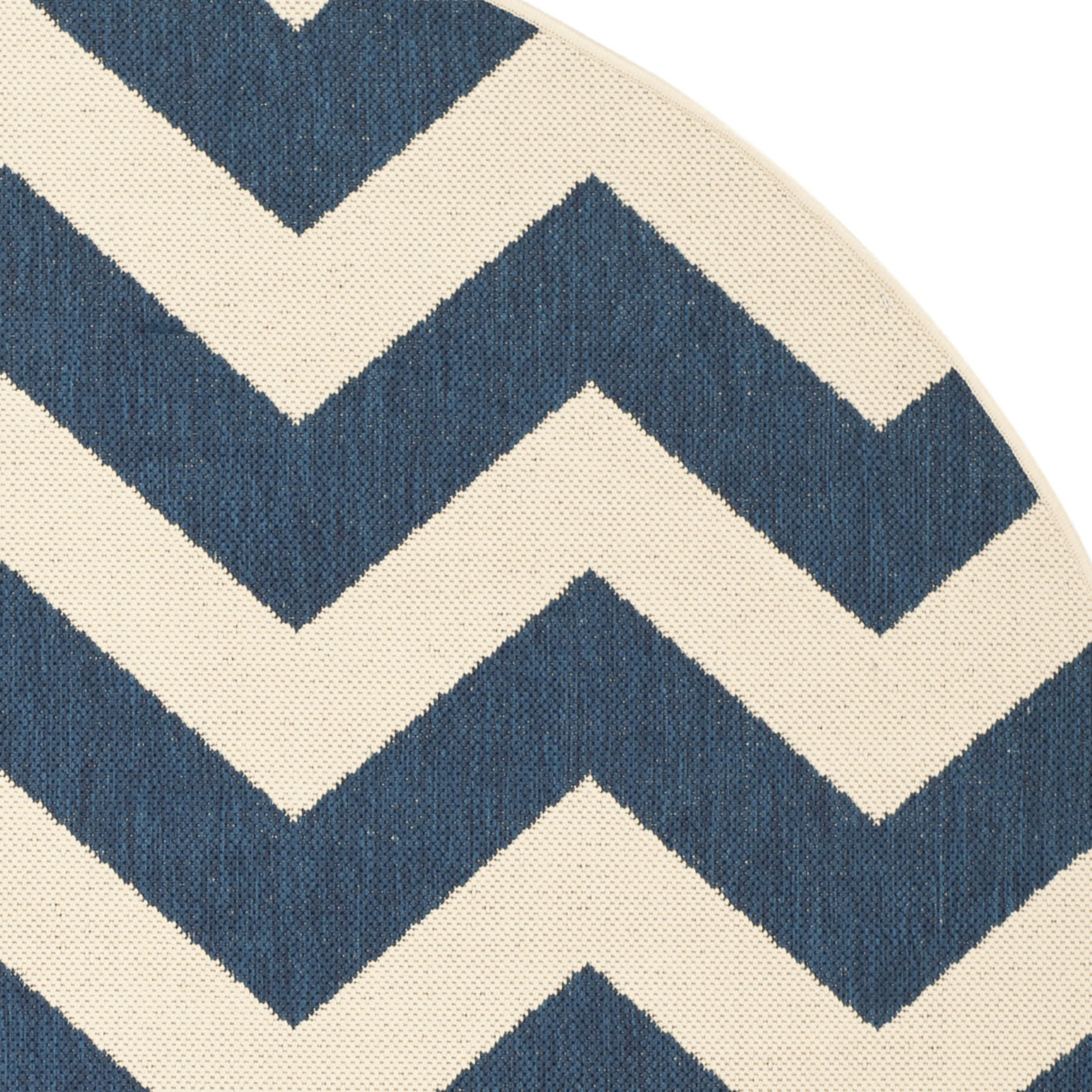 Safavieh Courtyard Navy & Beige Outdoor/Indoor Area Rug I & Reviews