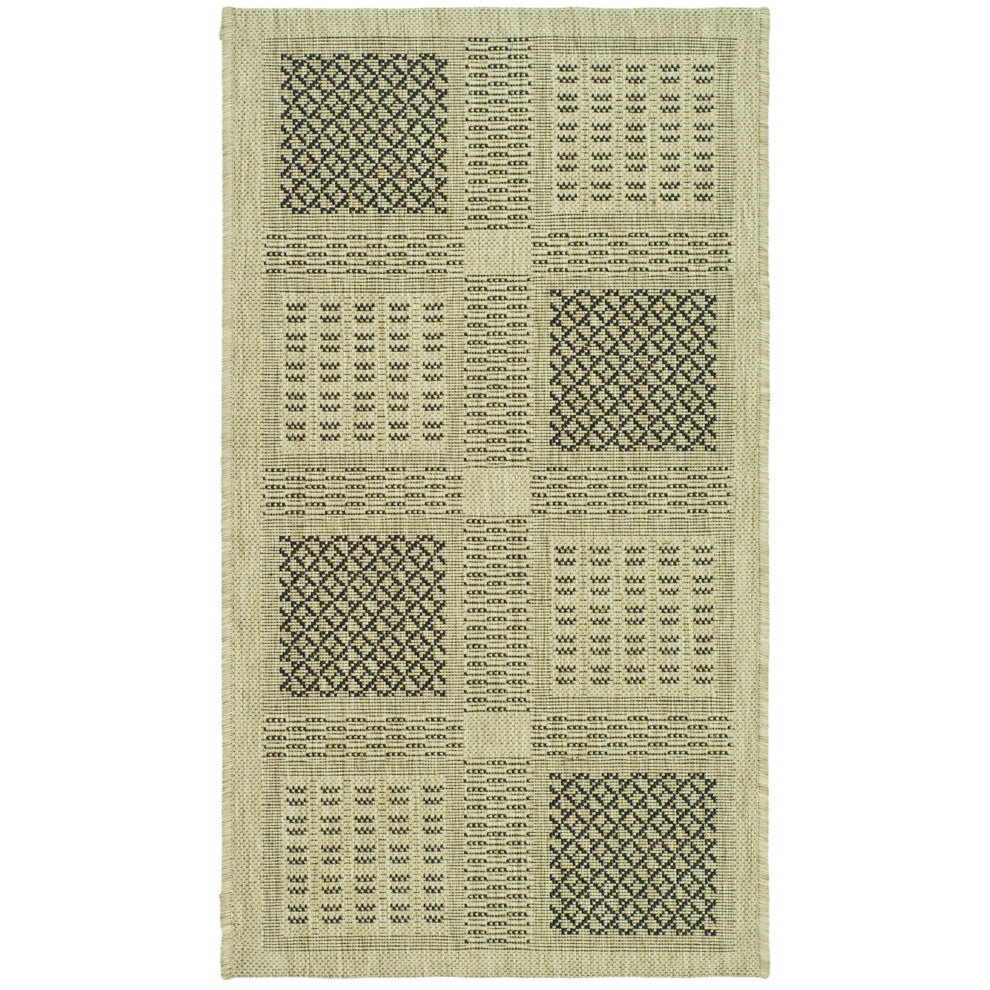 Safavieh Courtyard Sand/Black Outdoor Rug & Reviews Wayfair