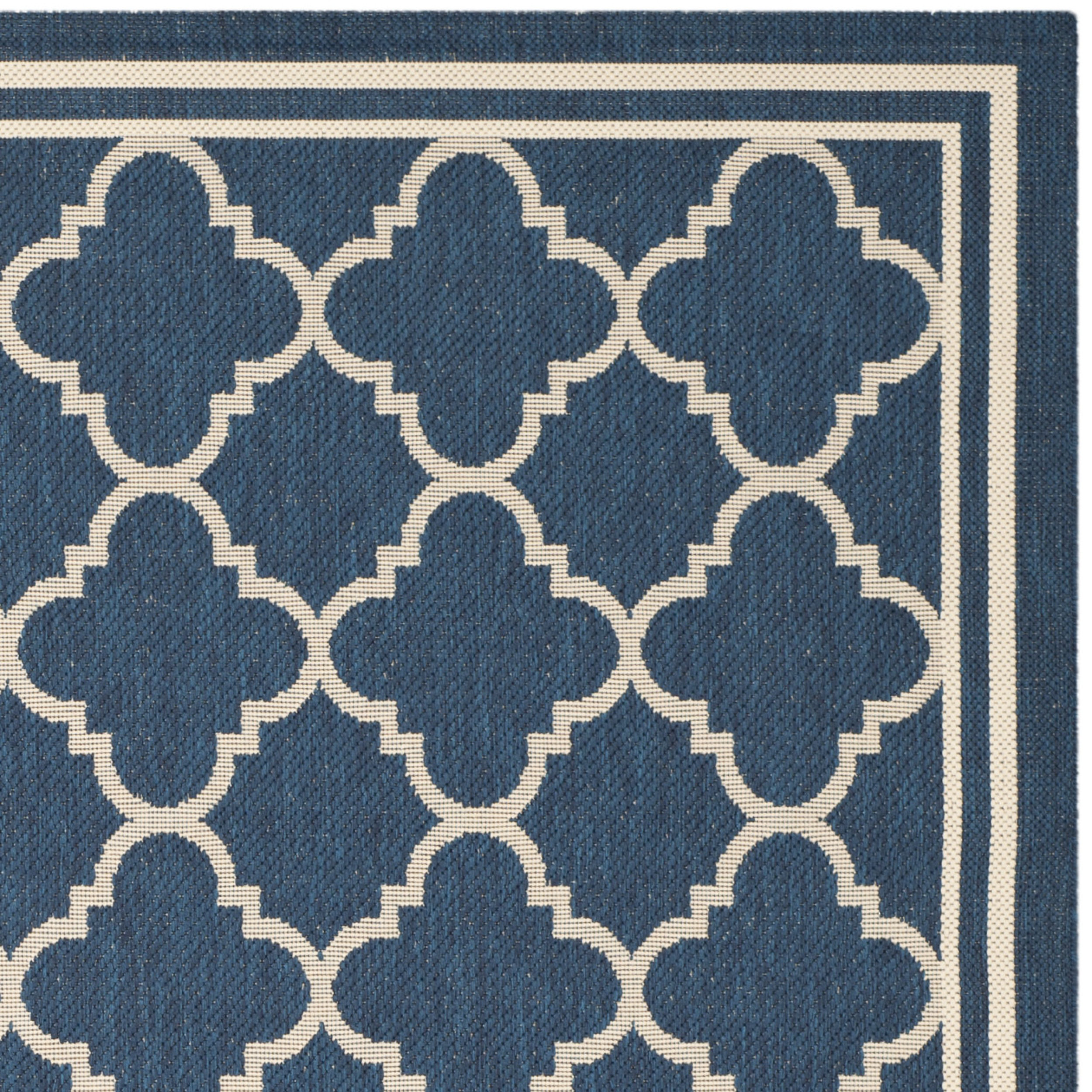 Safavieh Courtyard Grantham Navy/Beige Outdoor Area Rug & Reviews Wayfair