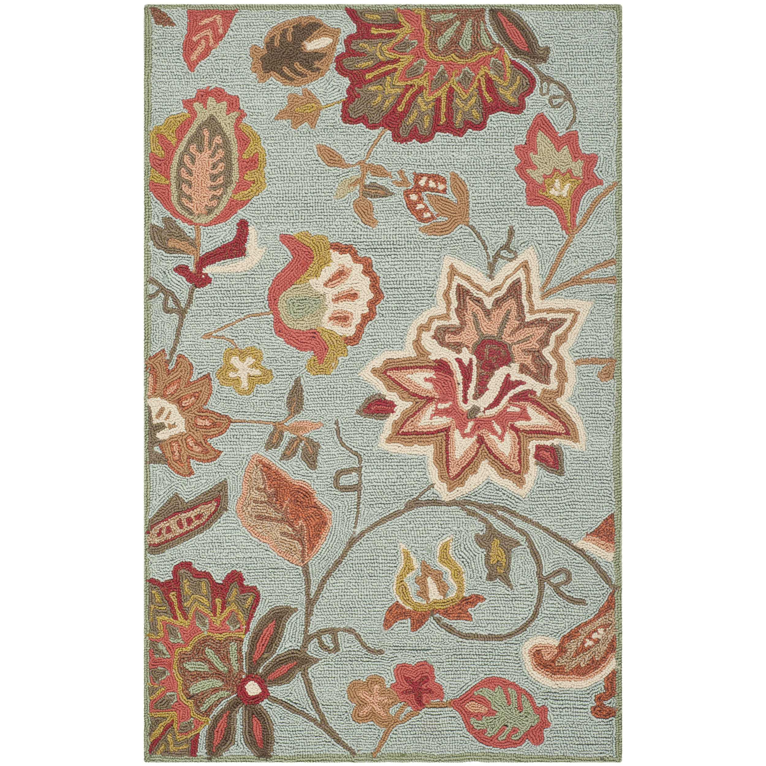 Safavieh Four Seasons Blue & Orange Outdoor Area Rug & Reviews Wayfair