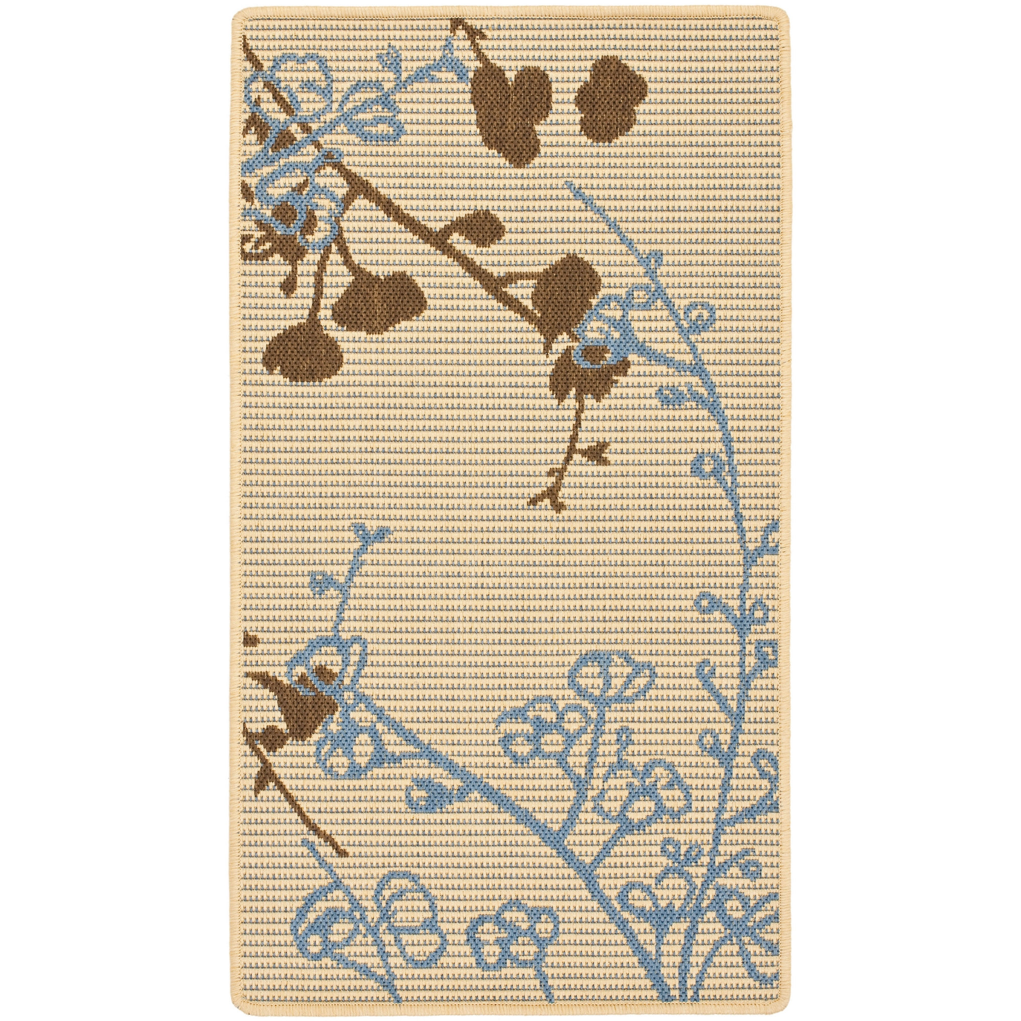 Safavieh Courtyard Natural Brown/Blue Outdoor Rug & Reviews Wayfair