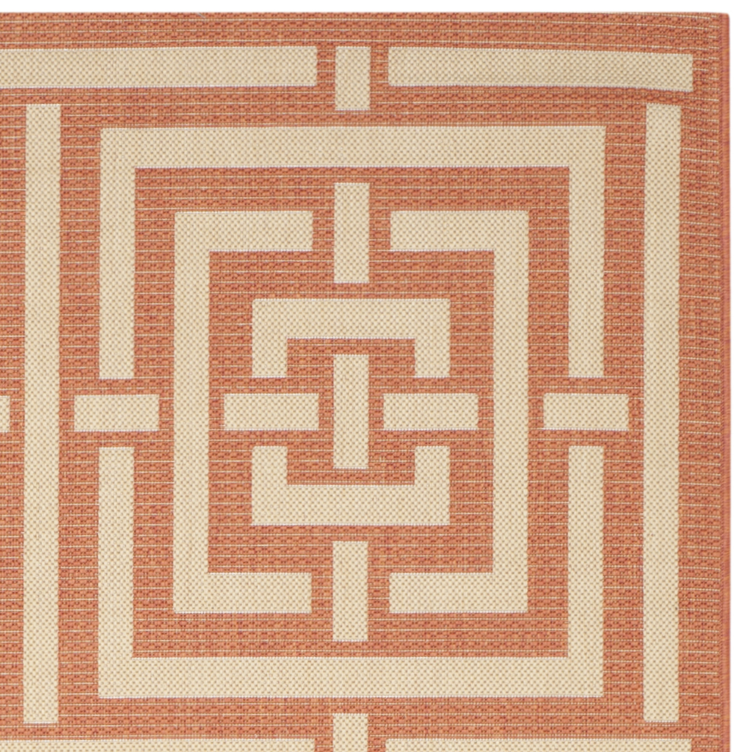 Safavieh Courtyard Abstract Terracotta Rug & Reviews Wayfair