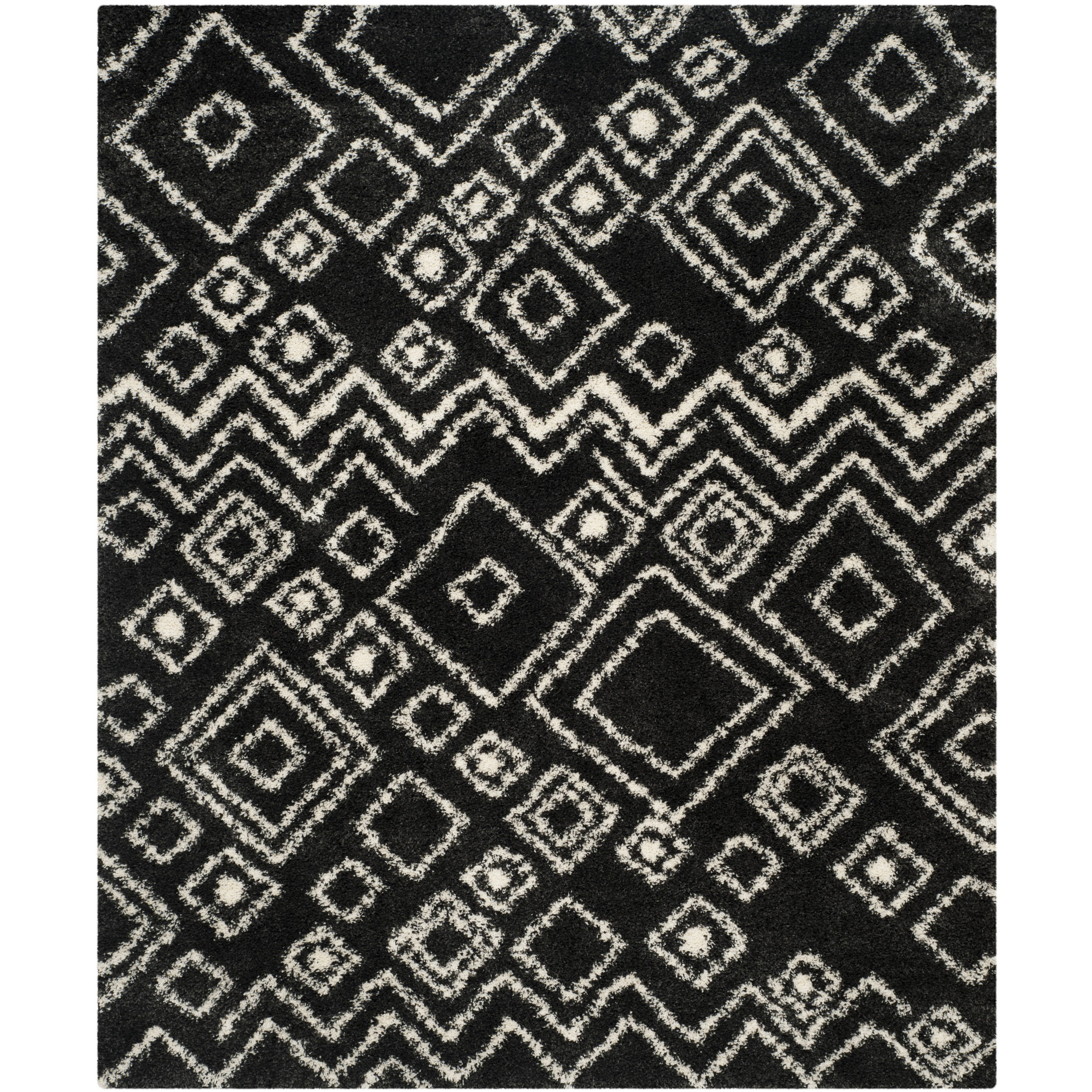 Safavieh Belize Shag Charcoal/Ivory Area Rug & Reviews Wayfair