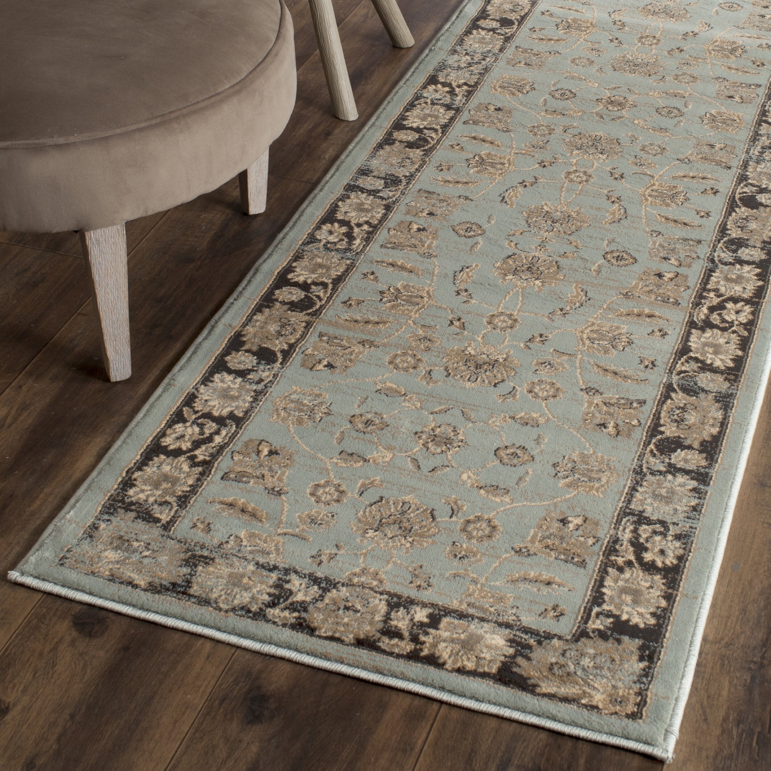 Safavieh Vintage Light Blue/Black Area Rug & Reviews | Wayfair