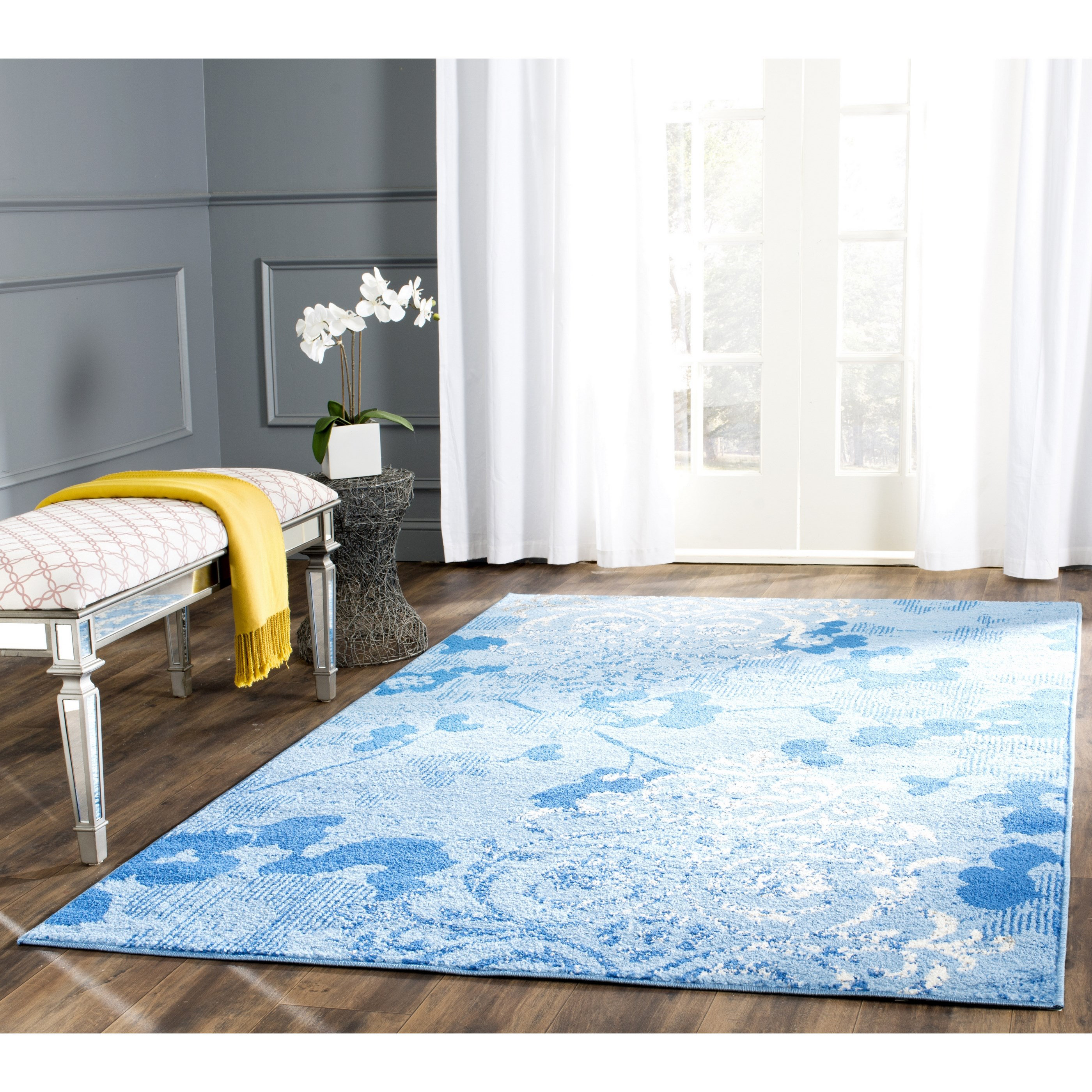 Safavieh Adirondack Light Blue & Dark Blue Area Rug & Reviews Wayfair