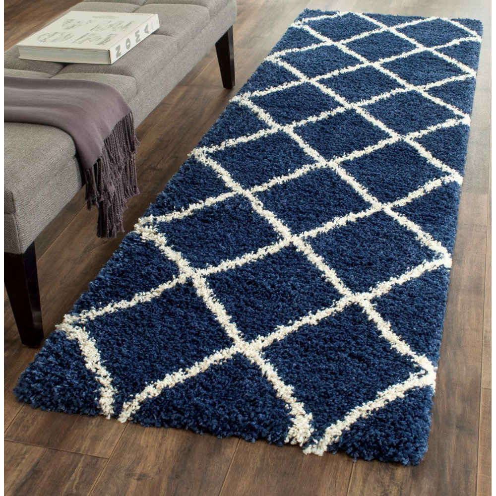 Safavieh Hudson Shag Navy/Ivory Area Rug & Reviews Wayfair