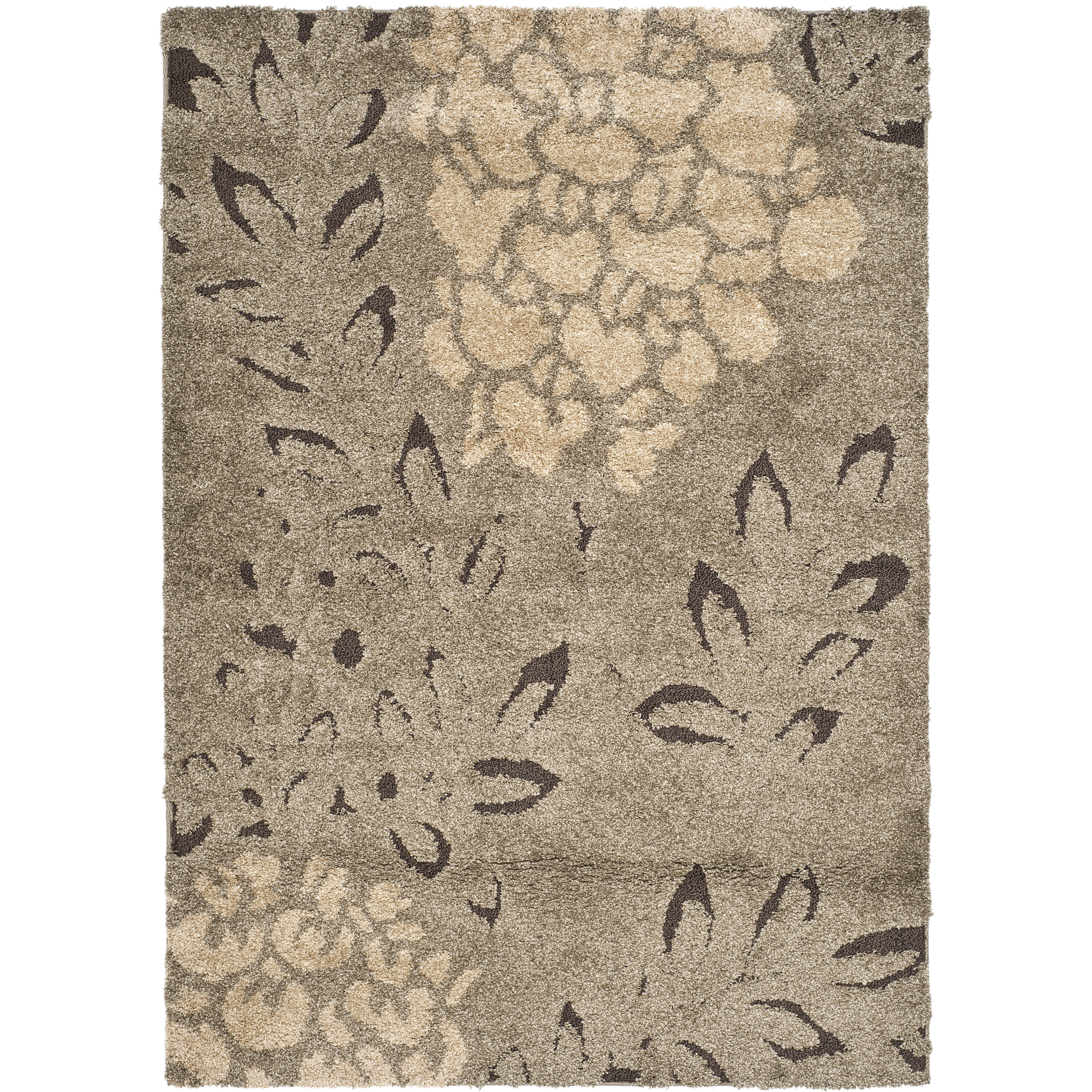 Safavieh Florida Shag Smoke/Dark Brown Area Rug & Reviews Wayfair
