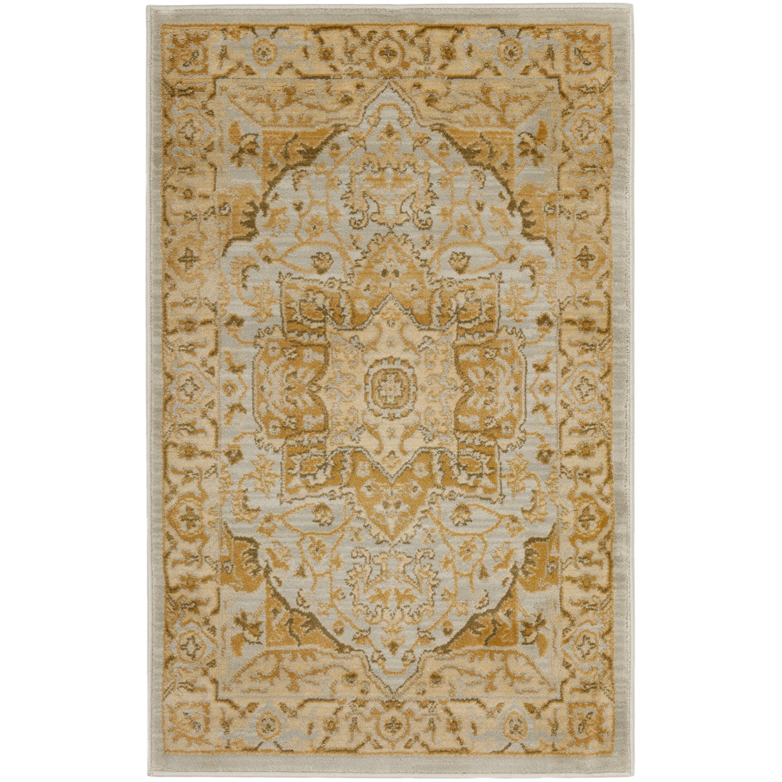 Safavieh Austin Light Grey/Gold Area Rug & Reviews | Wayfair