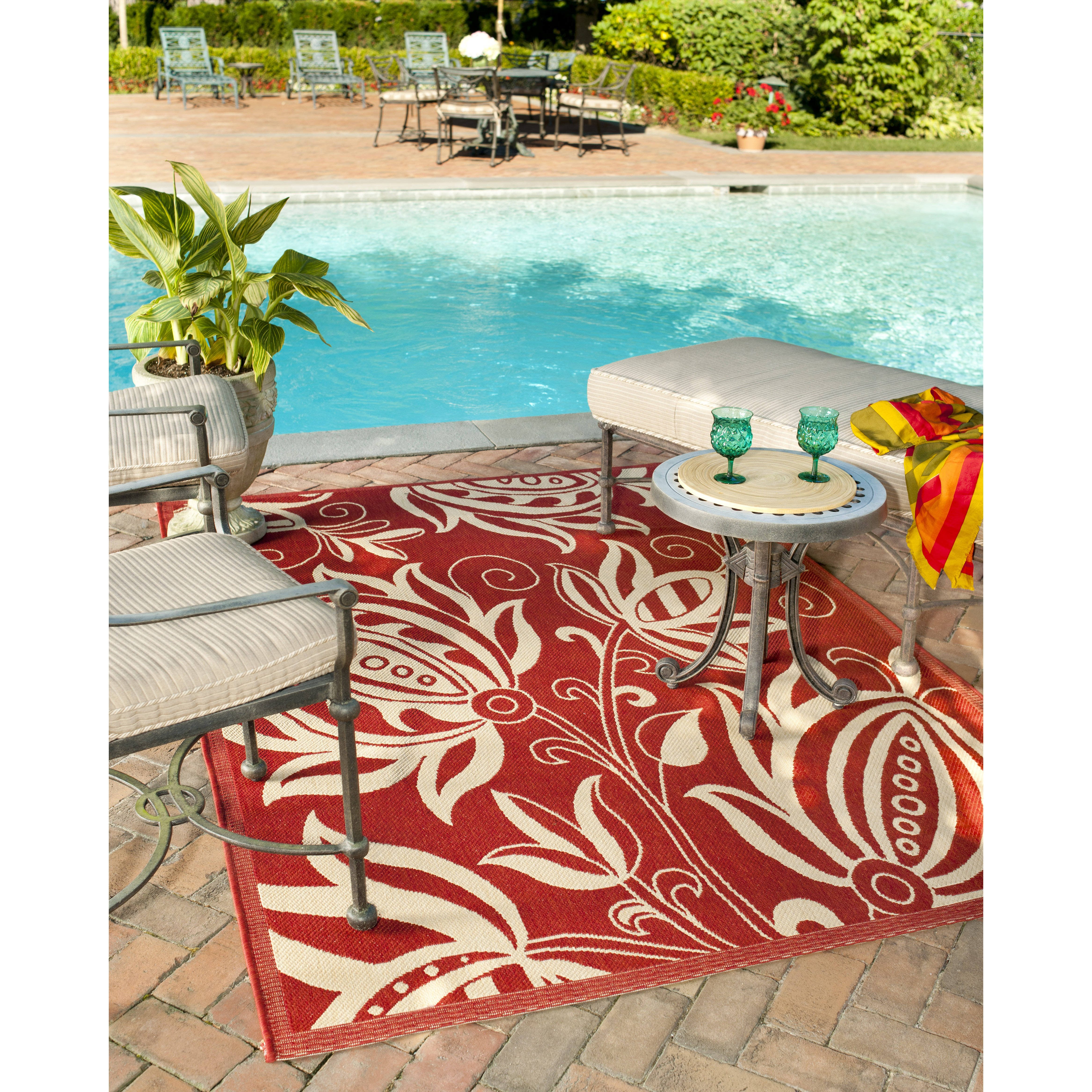 Safavieh Courtyard Red & Natural Area Rug & Reviews Wayfair