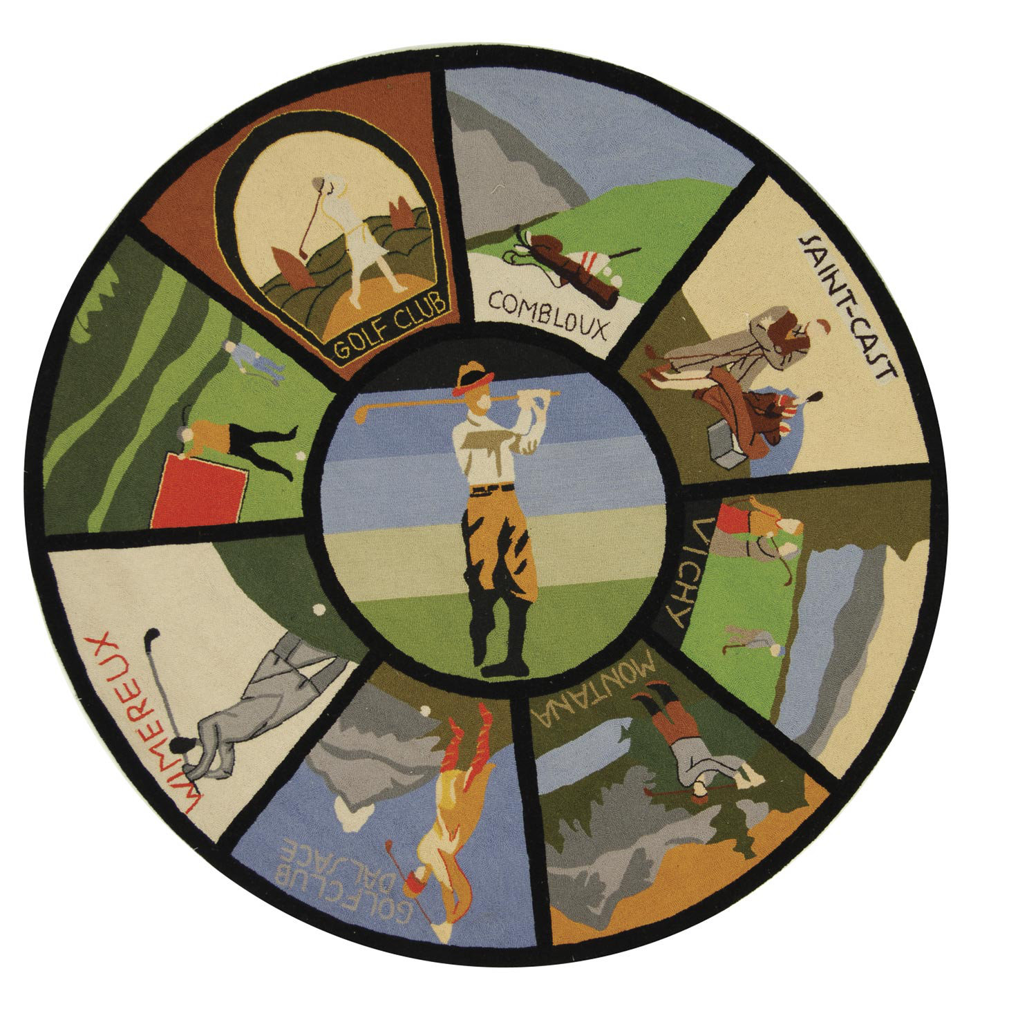 Safavieh Vintage Posters Golf Collage Novelty Rug Wayfair