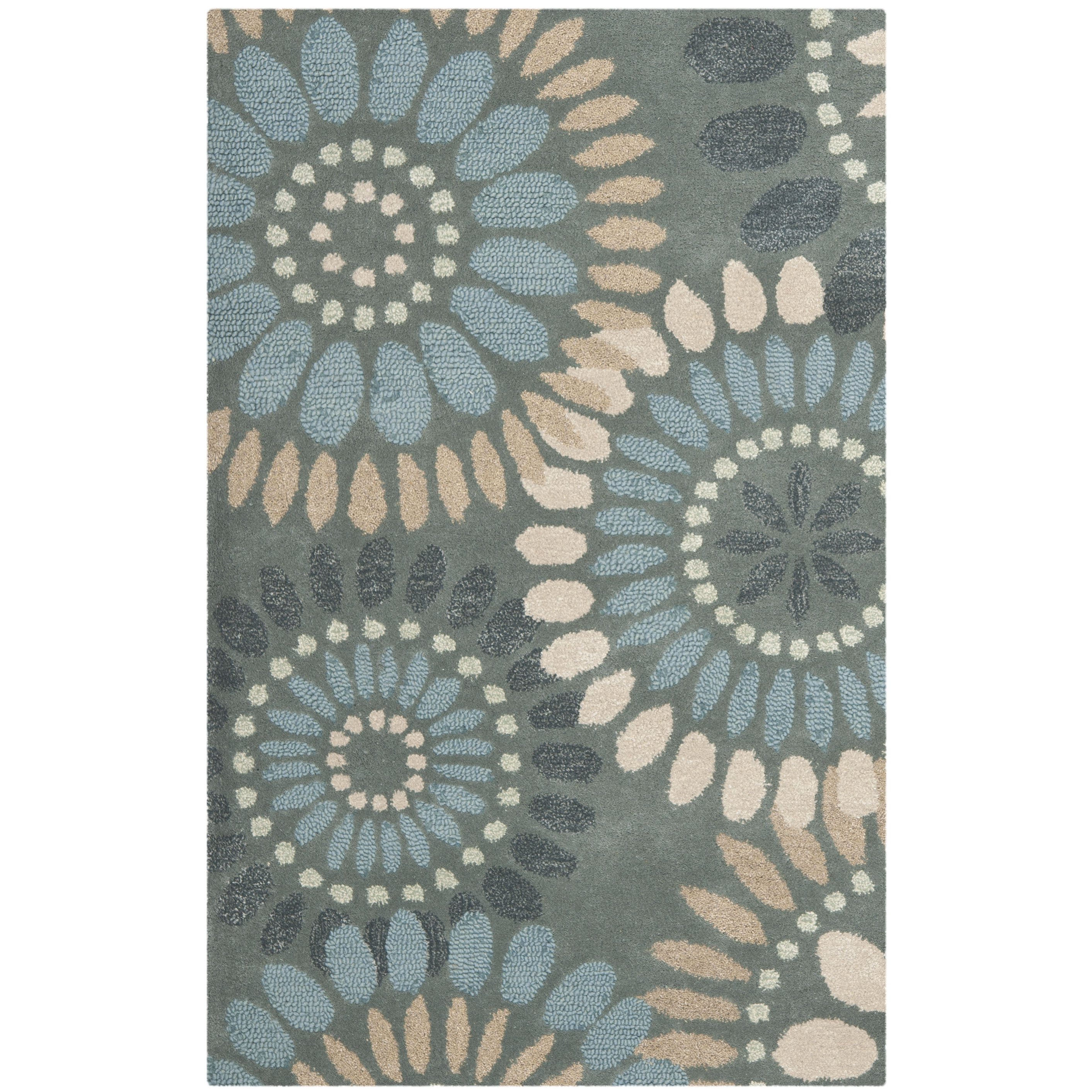 Safavieh Jardin Grey & Blue Floral Area Rug & Reviews Wayfair