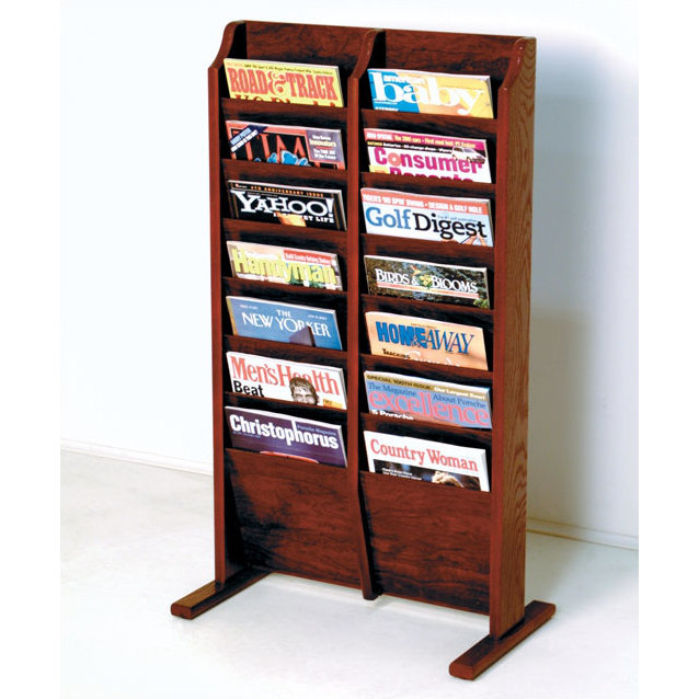 Wooden Mallet 14 Pocket Free Standing Magazine Rack & Reviews Wayfair