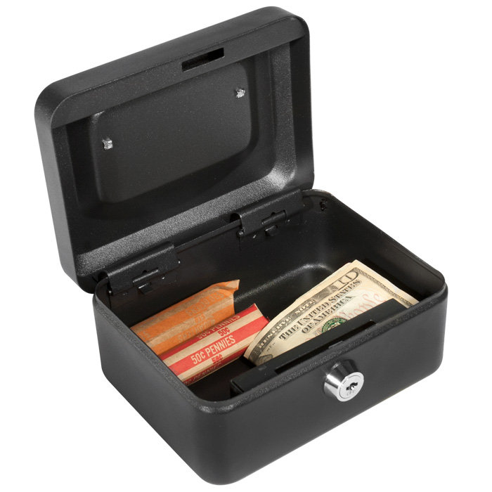 Barska Extra Small Black Cash Box with Key Lock CB11828