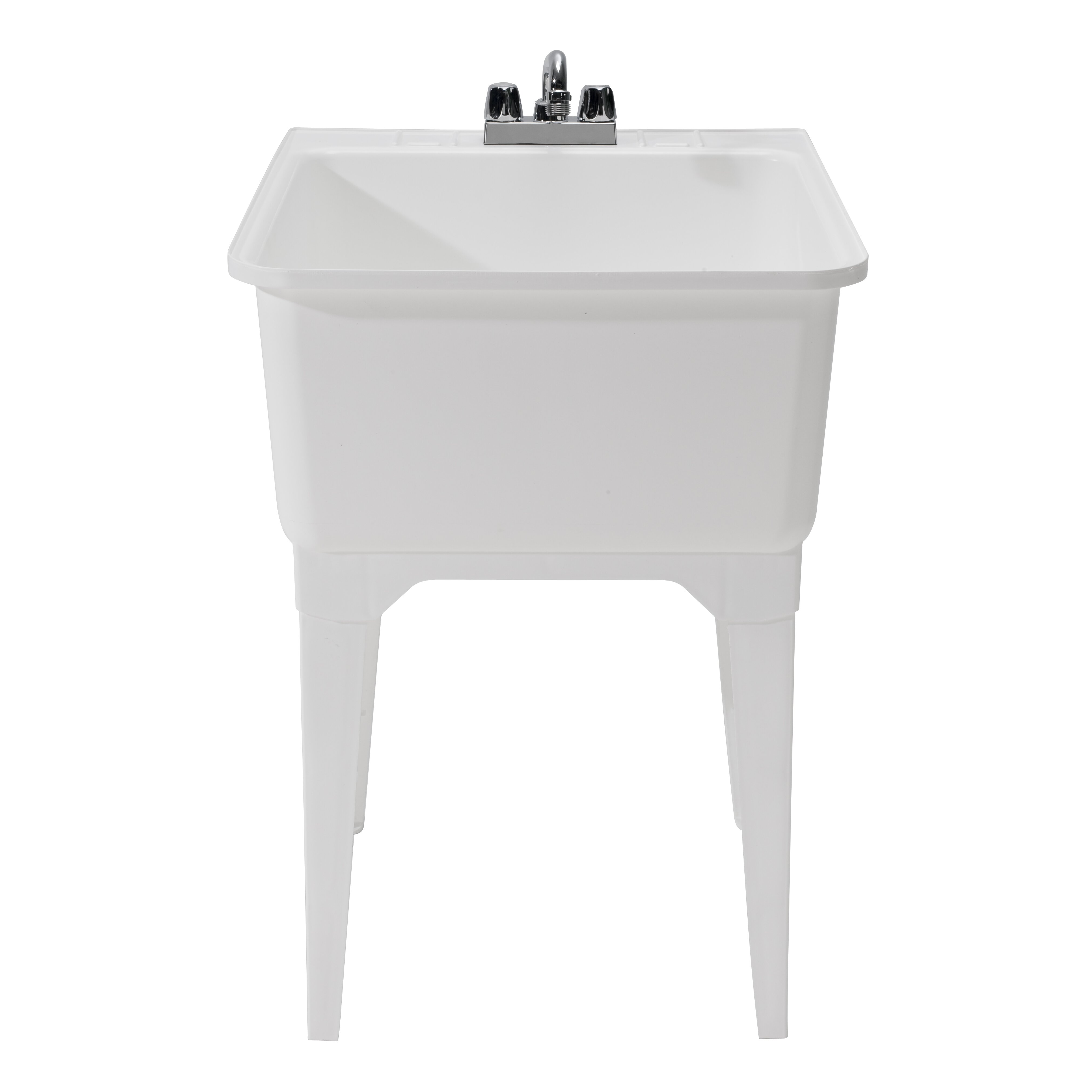 Cashel Essential 22.75\u0026quot; x 22.25\u0026quot; Single Free Standing Laundry Sink with Faucet  Wayfair.ca