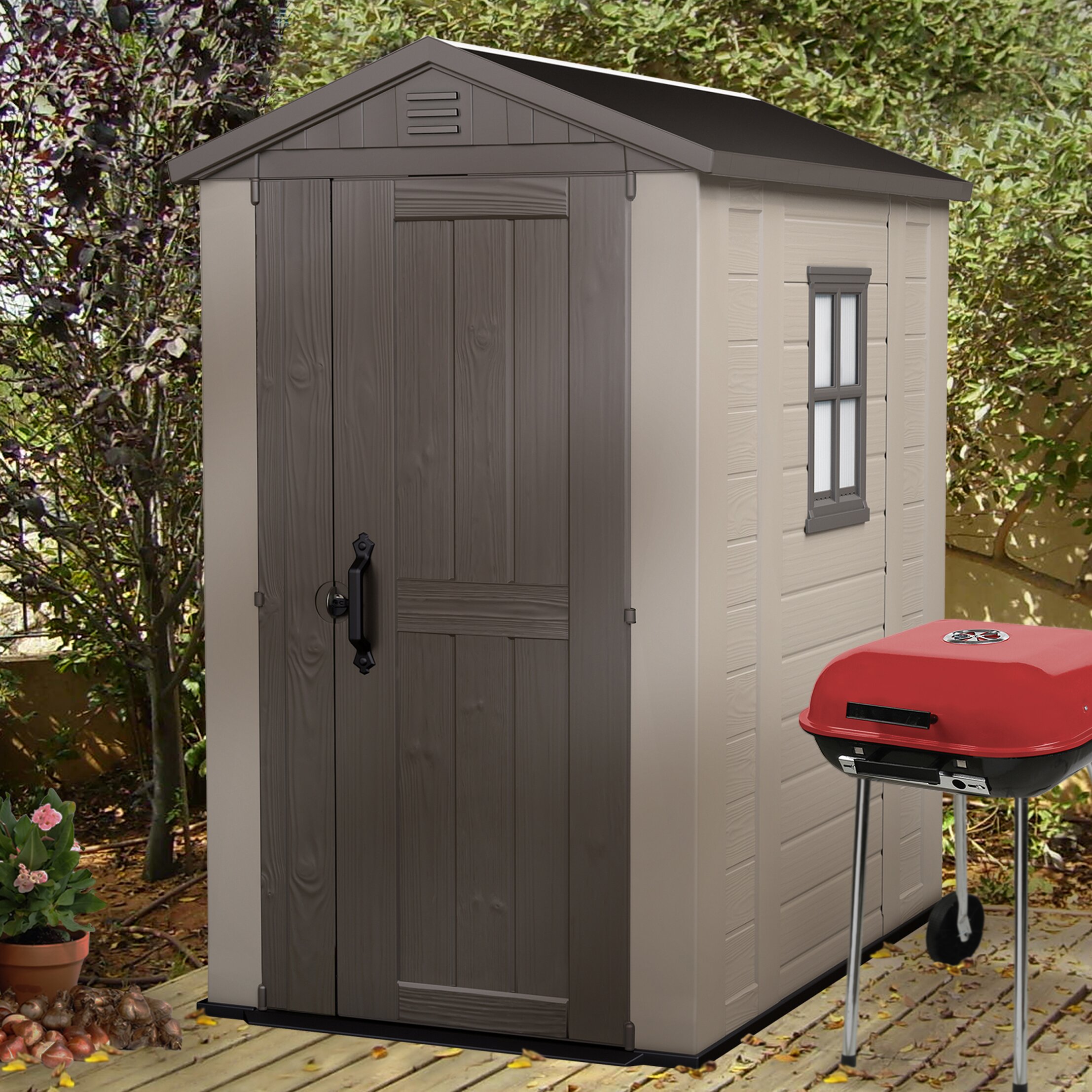 Keter Factor 4Ft. W x 6 Ft. D Resin Storage Shed &amp; Reviews 