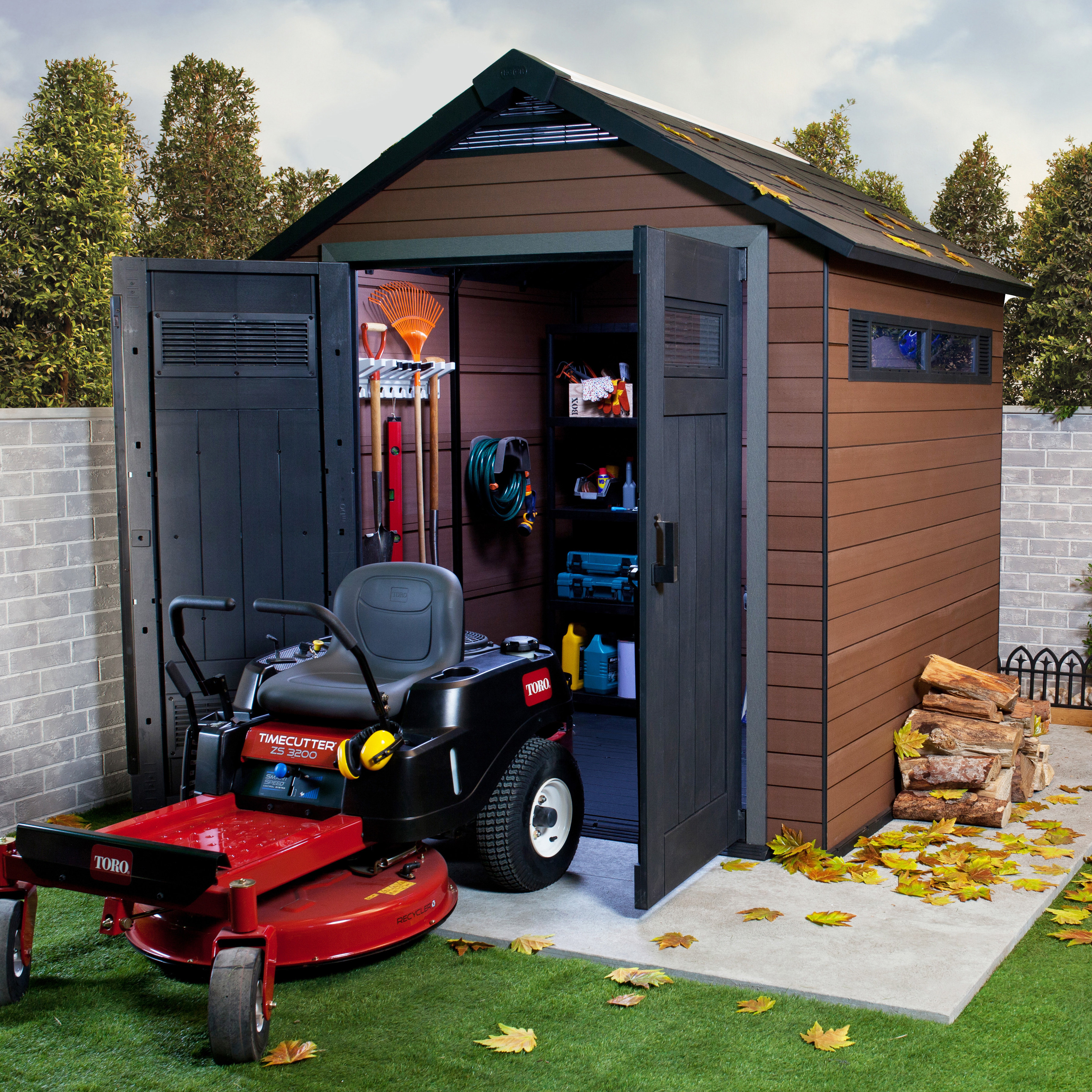  Ft. W x 7 Ft. D Wood Plastic Composite Outdoor Storage Shed by Keter