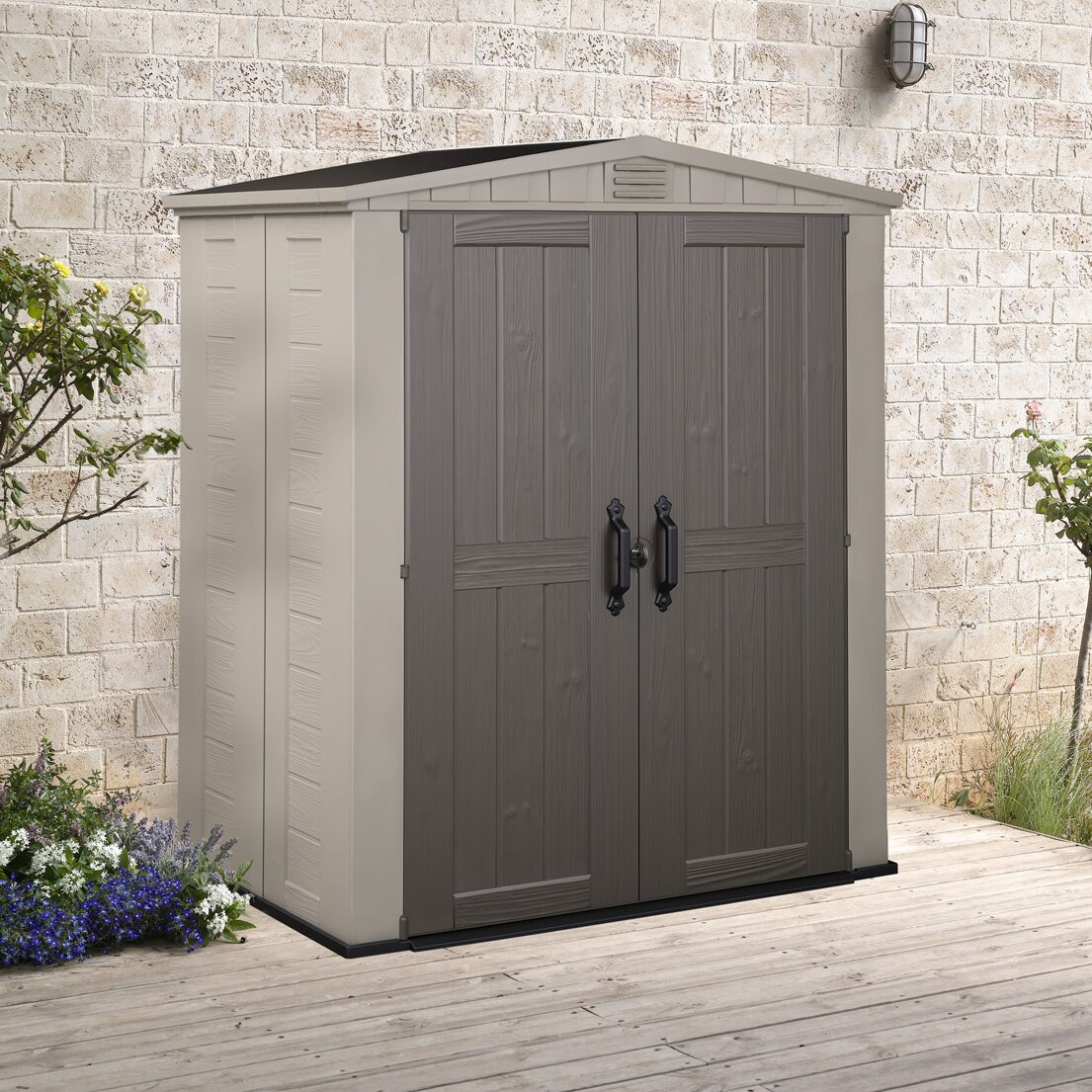 Keter Factor 6 Ft. W x 3 Ft. D Resin Storage Shed 