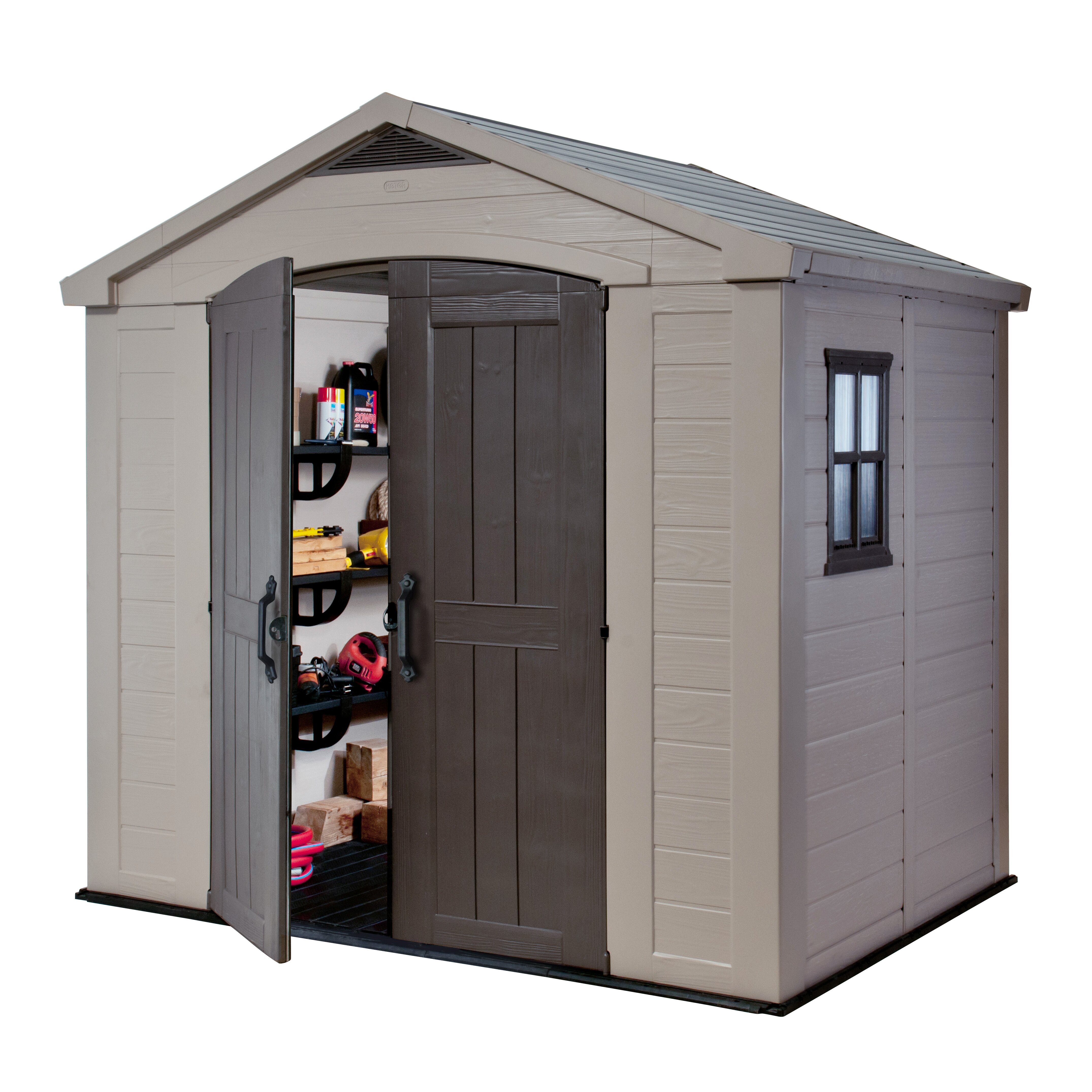 Keter Factor 8 Ft. W X 6 Ft. D Resin Storage Shed & Reviews | Wayfair