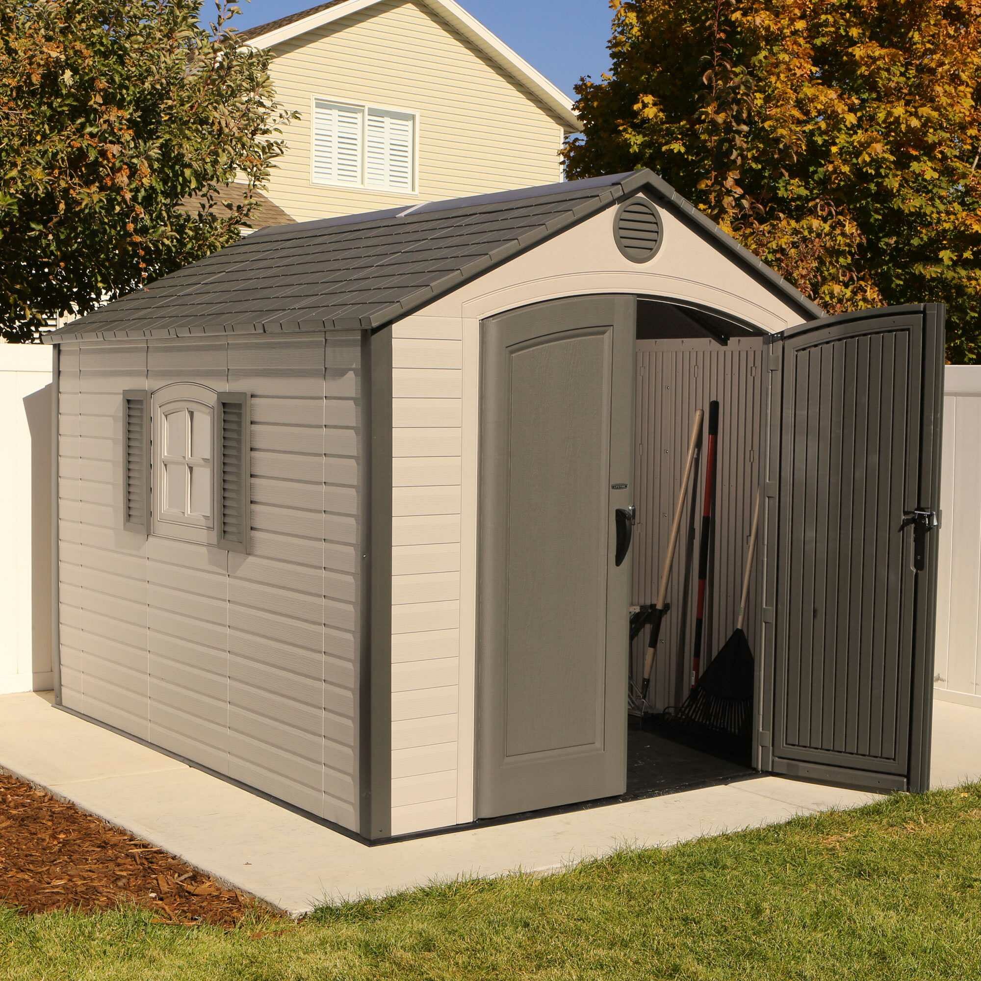 Lifetime 8 Ft. W X 10 Ft. D Plastic Storage Shed | Wayfair