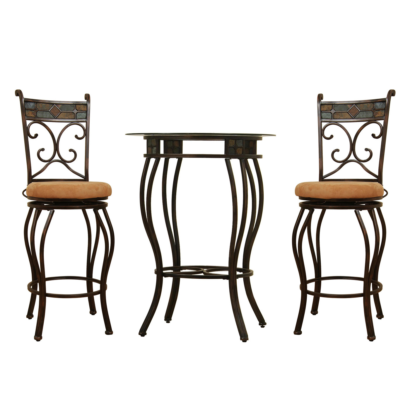 Boraam 3 Piece Beau Counter Height Pub Table Set u0026 Reviews  Wayfair