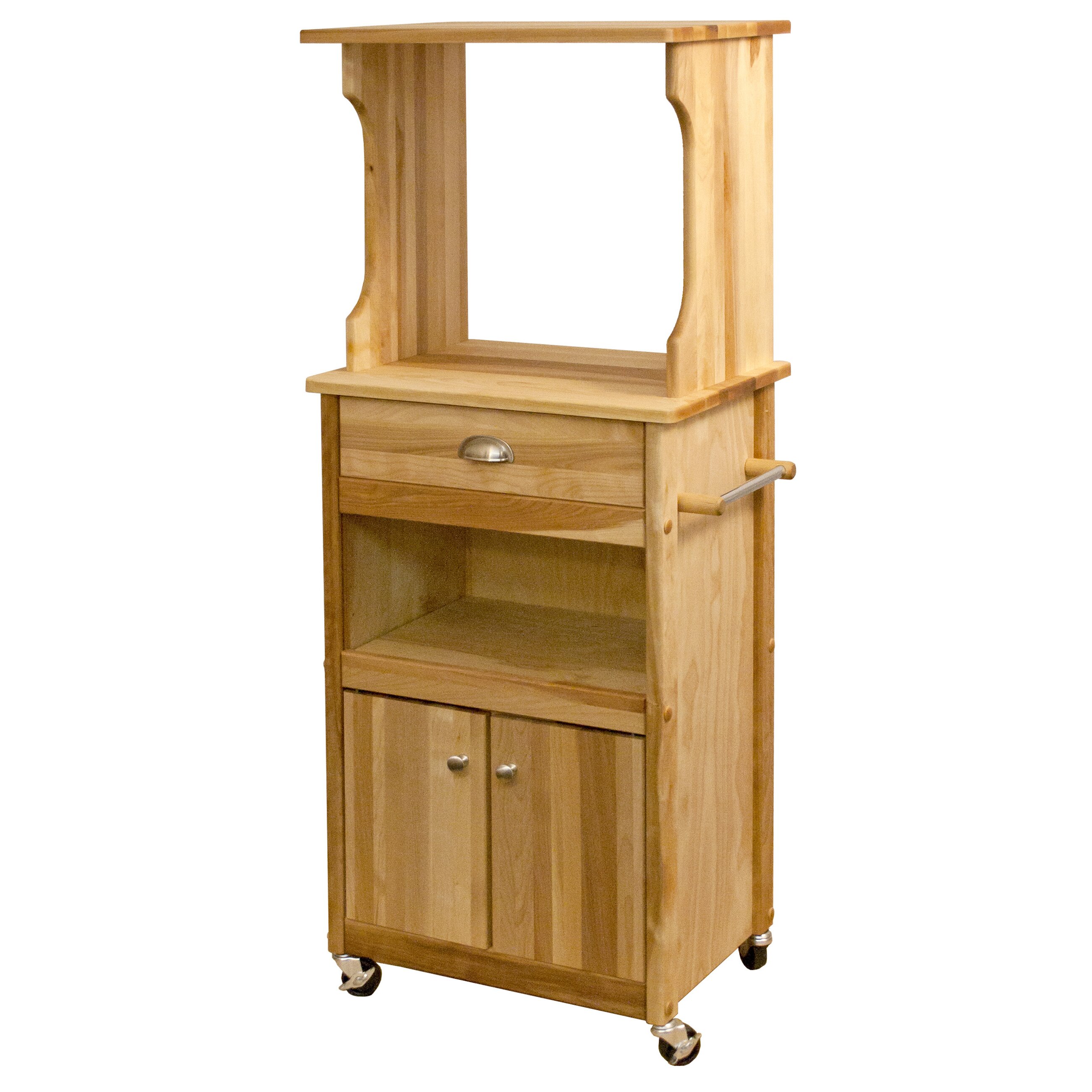 Catskill Craftsmen Microwave Cart with Butcher Block Top & Reviews