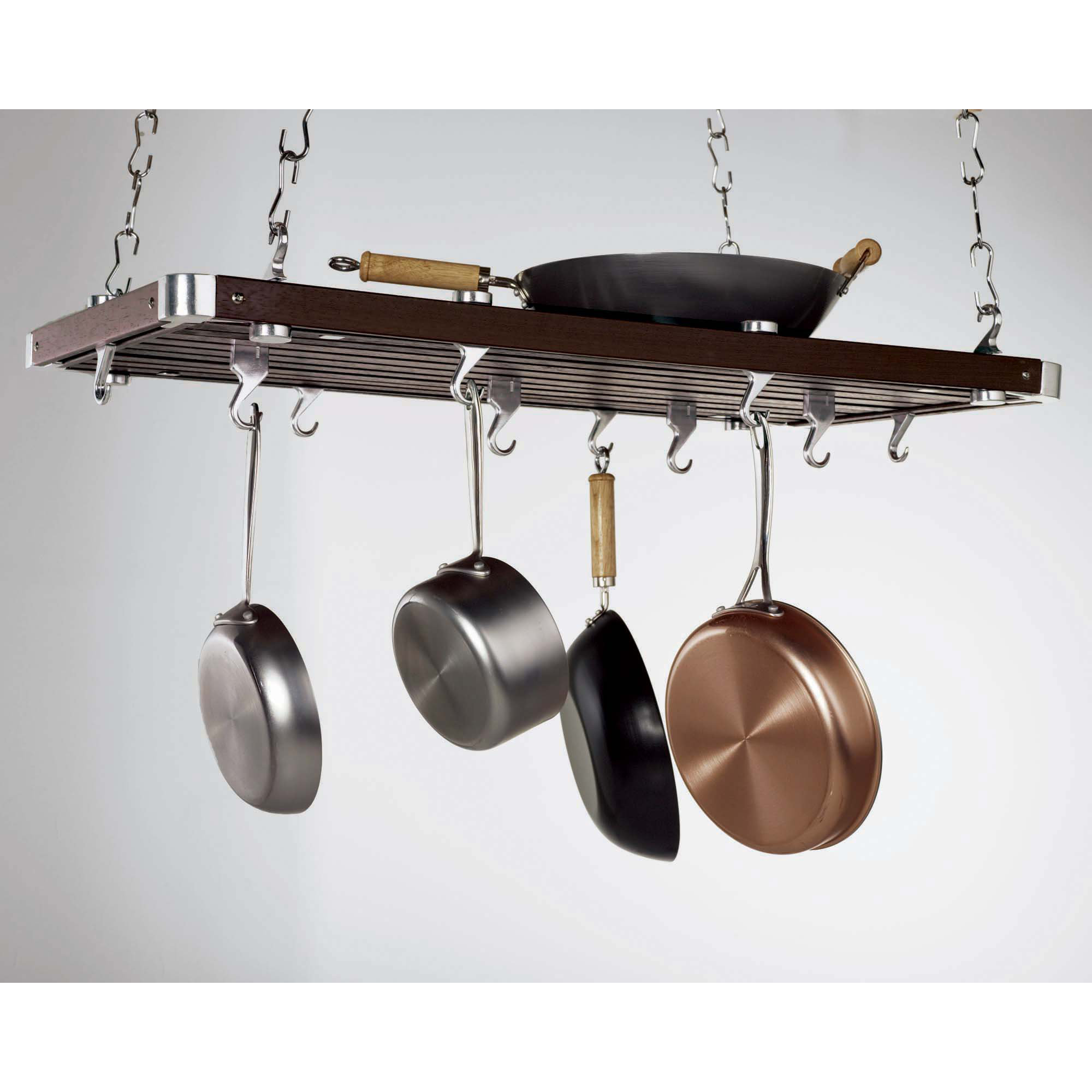 Concept Housewares Rectangular Ceiling Mounted Pot Rack ...